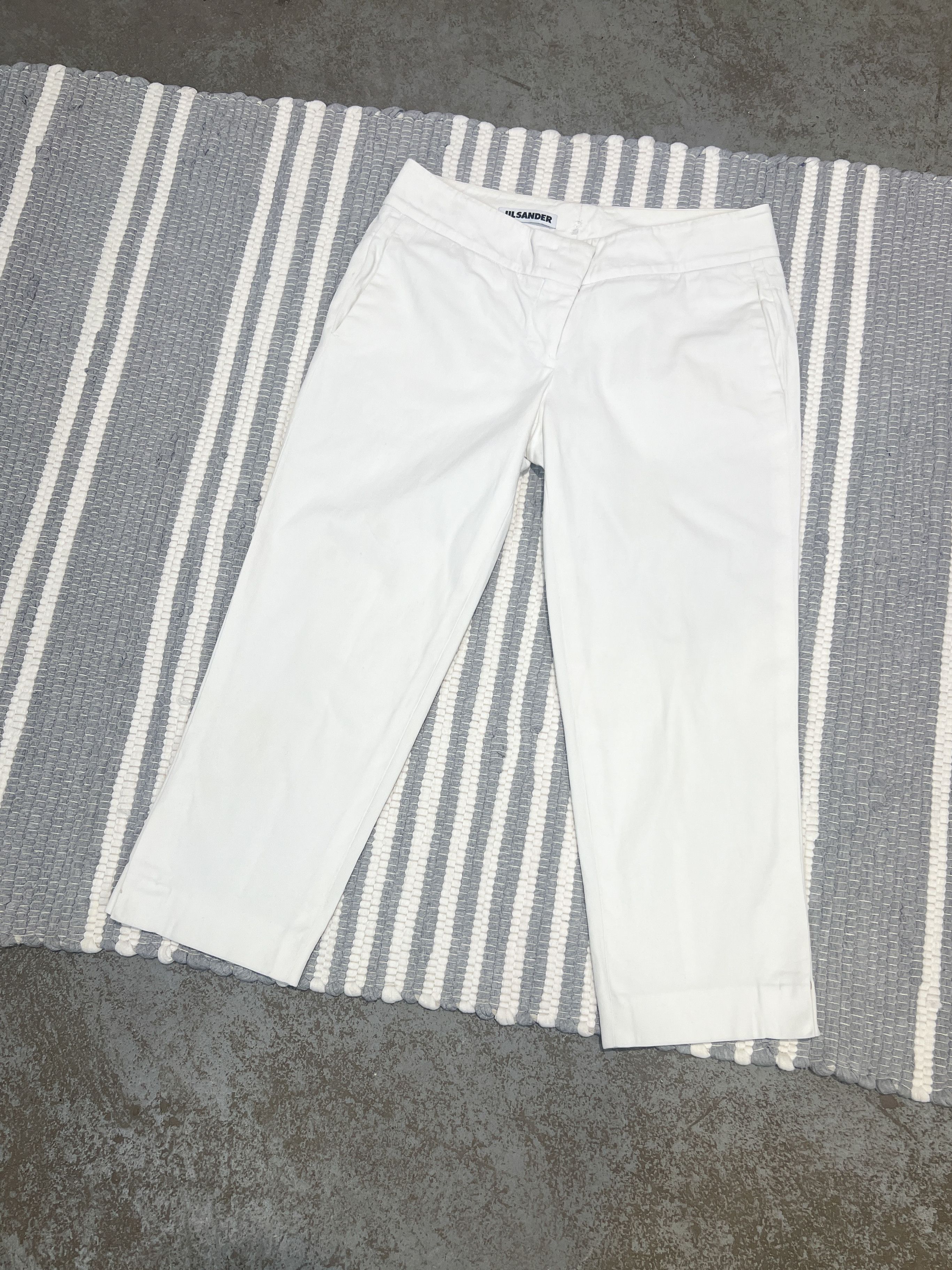 Jil Sander Jil Sander White Dress Pants Trousers Size 24" / US 00 / IT 34 - 1 Thumbnail