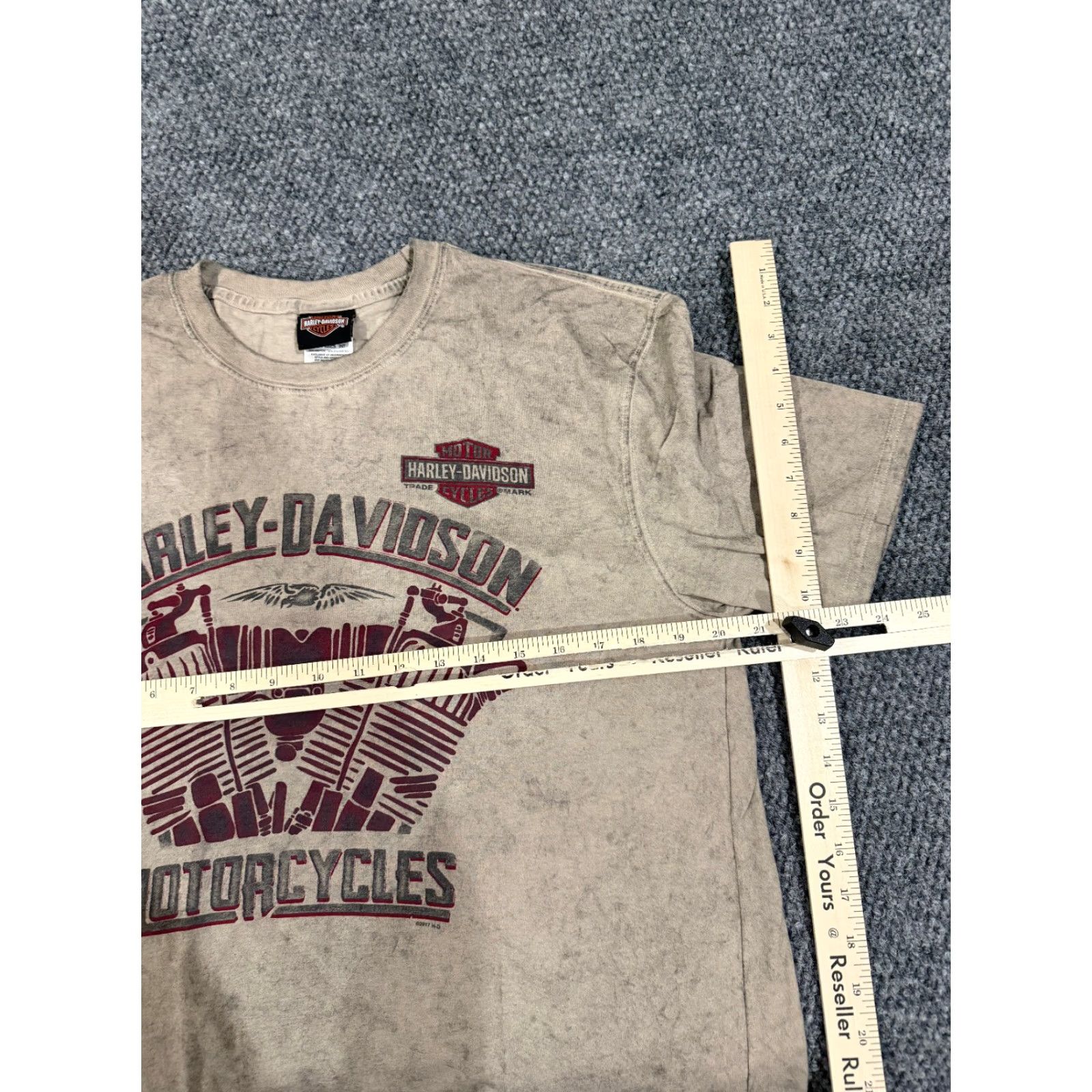 Harley Davidson Harley-Davidson T-Shirt Mens Large Tan Beige Graphic Print Motorcycle Biker Rochester NH City Casual Crew Neck Short Sleeve Vintage: No Size US L / EU 52-54 / 3 - 4 Thumbnail