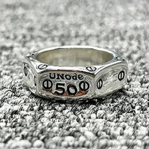 Japanese Brand hexagonal charm ring Size 7 8 9 Size ONE SIZE - 2 Thumbnail