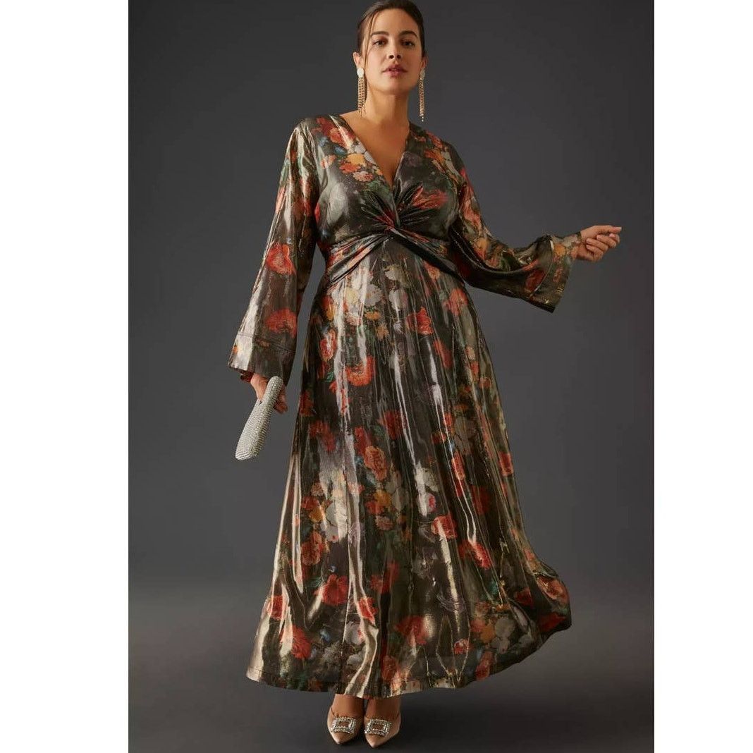 Anthropologie New Anthropologie Caballero Deep V-Neck Maxi Dress $248 XS Size XS / US 0-2 / IT 36-38 - 5 Thumbnail
