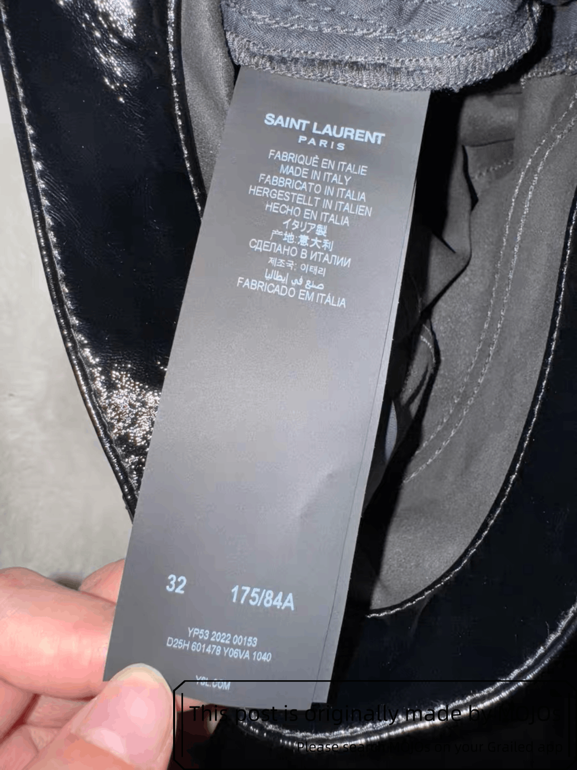 Saint Laurent Paris Sz 32 Saint Laurent Paris Patent Wax Denim mojos1923 Size US 32 / EU 48 - 3 Thumbnail