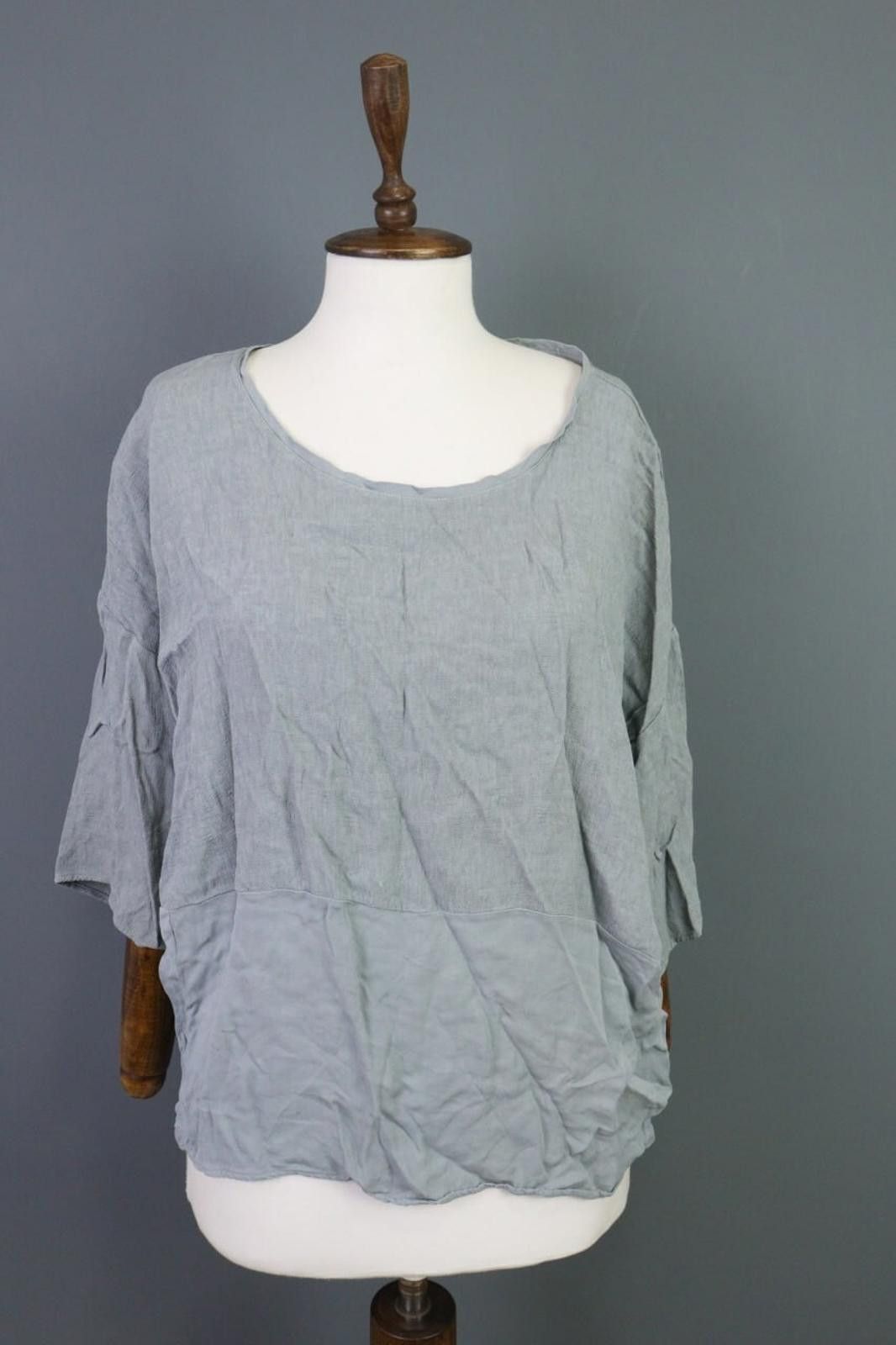 Designer Transit Par Such Gray 3/4 Sleeve Relaxed Top Blouse Size 5 Size M / US 6-8 / IT 42-44 - 1 Thumbnail