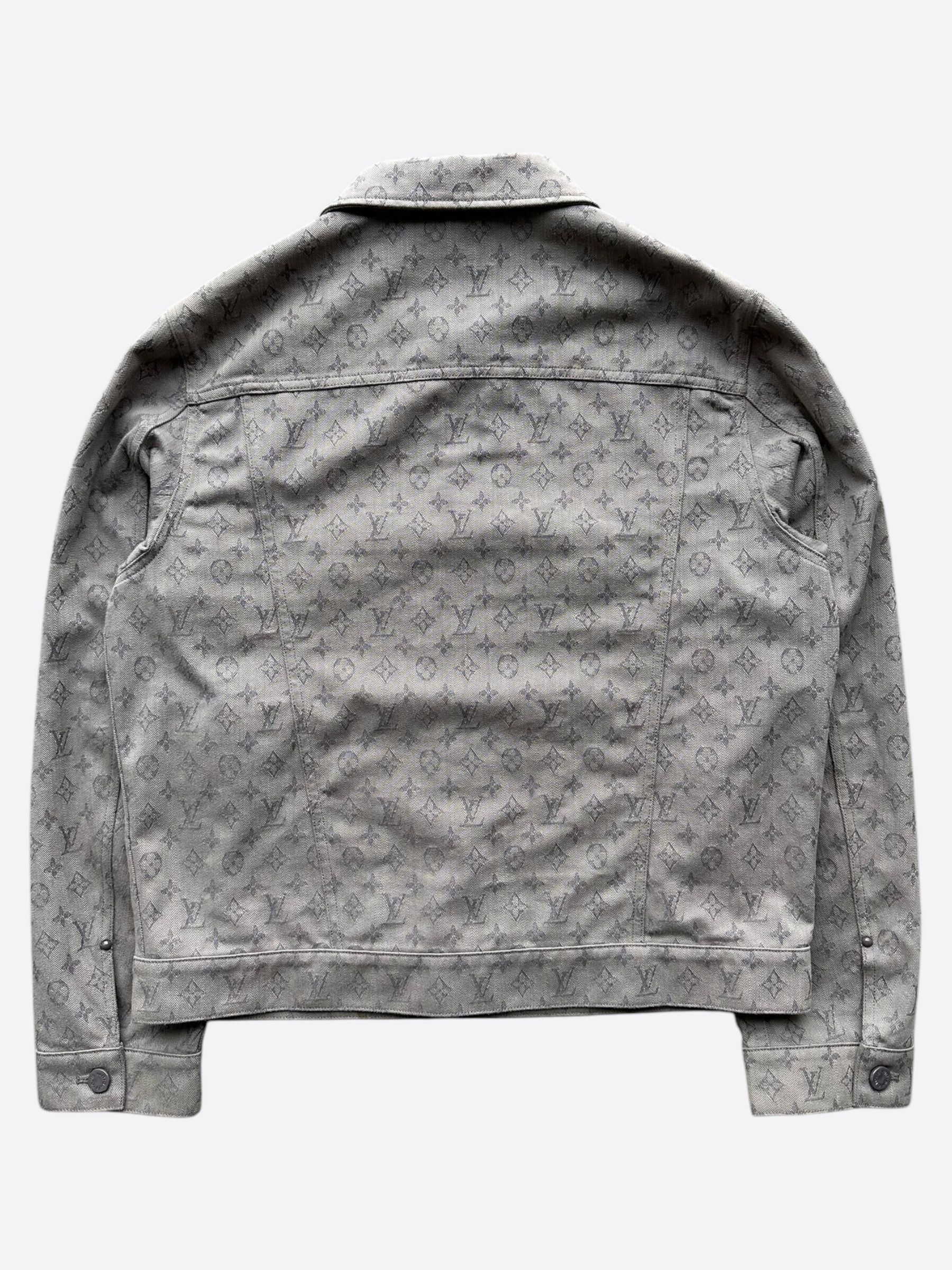 Louis Vuitton Louis Vuitton Grey Monogram Denim Jacket Size US XL / EU 56 / 4 - 2 Thumbnail