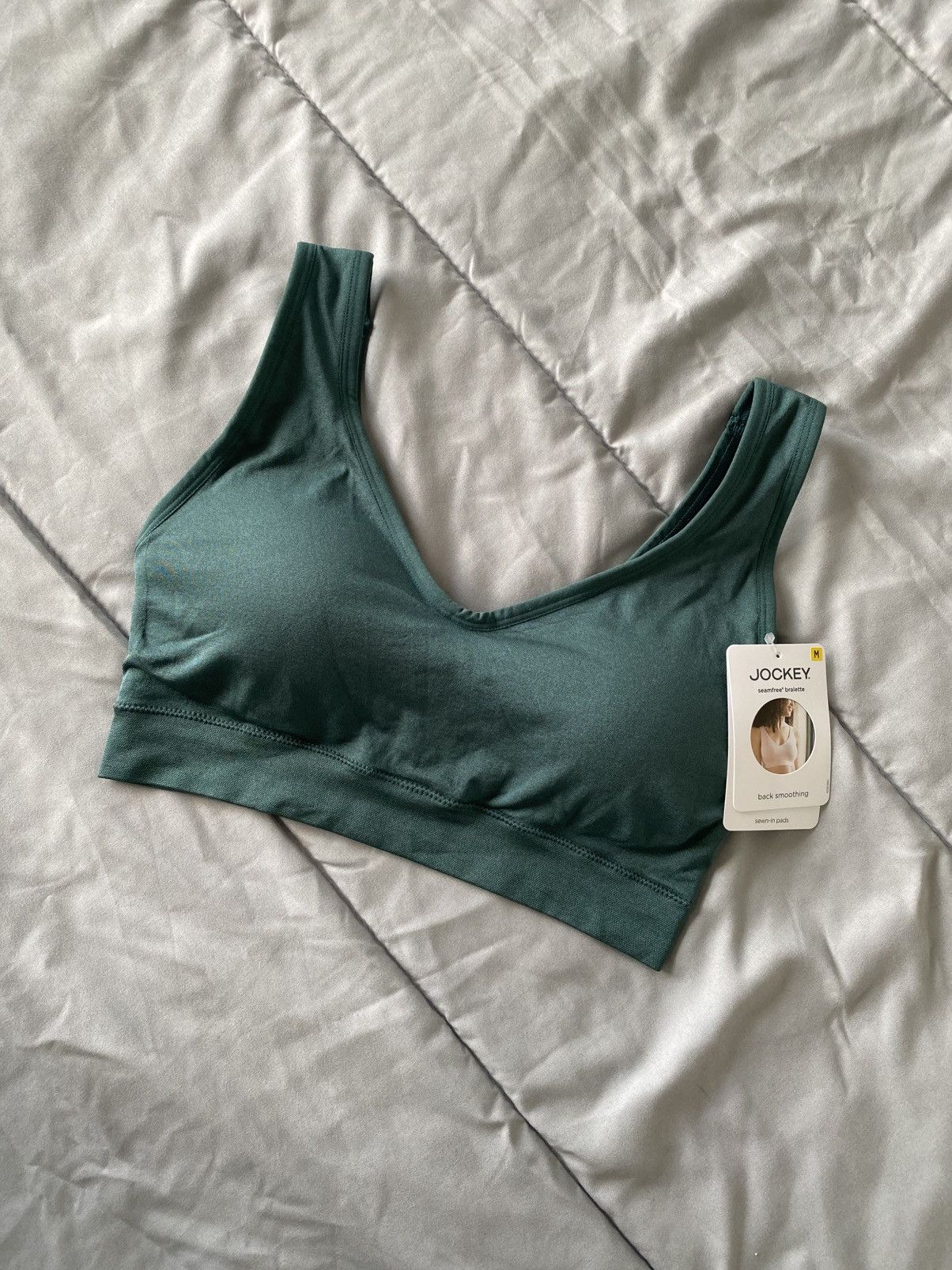 Jockey Jockey Womens Medium Microfiber Stretch Pull Bralette NWT Size ONE SIZE - 2 Thumbnail