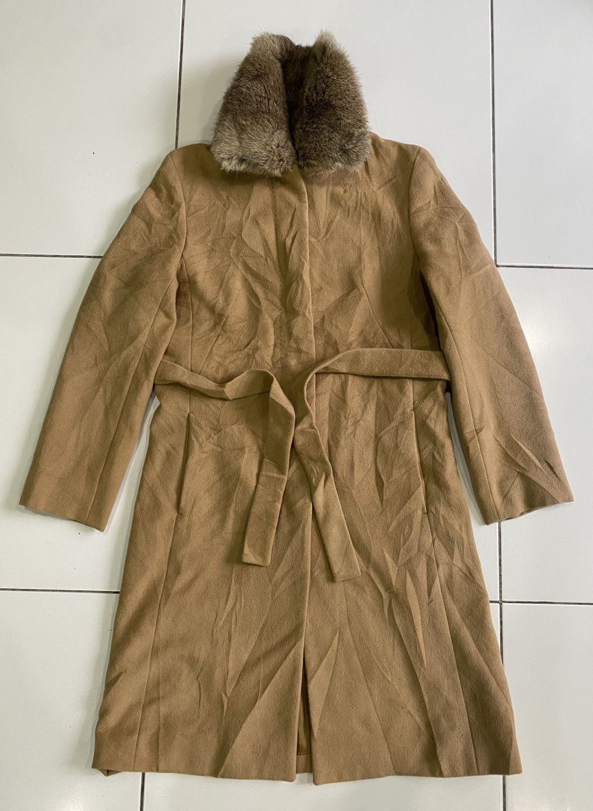 Issey Miyake Vinatge 90s INED x Angora wool trench coat Size XXS / US 00 / IT 34 - 1 Thumbnail