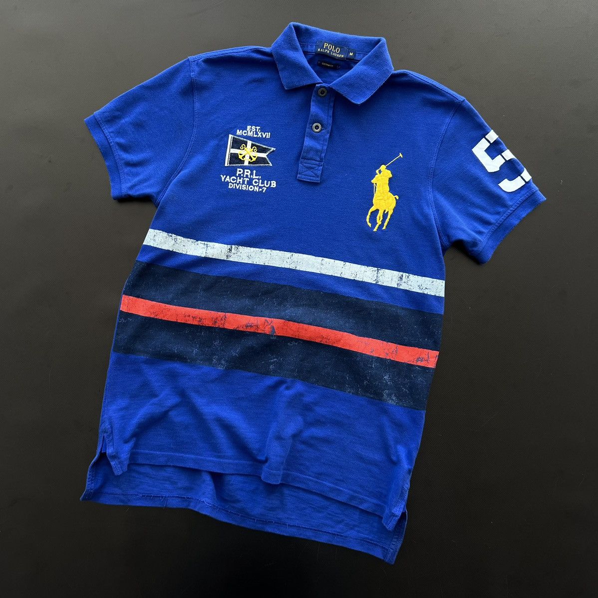 Vintage Polo Ralph Lauren PRL Yacht Club Number T Shirt