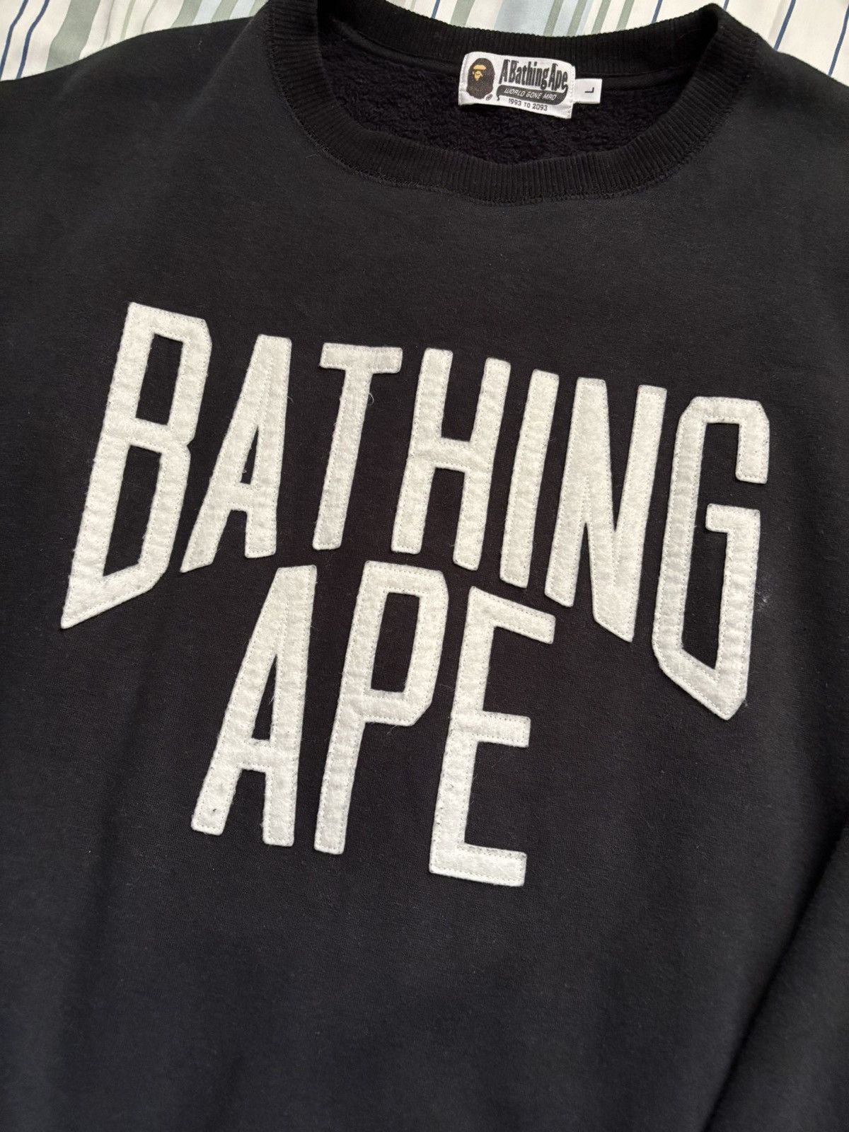 Bape Bape NYC Logo Black Crewneck Size US L / EU 52-54 / 3 - 2 Thumbnail