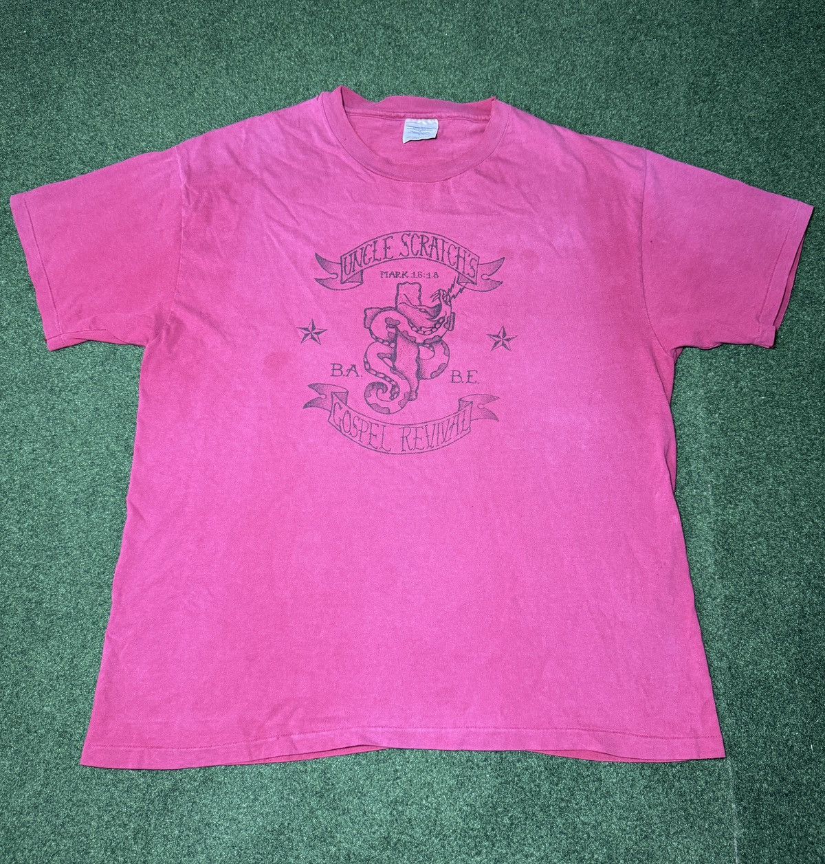 Band Tees × Hanes × Vintage Vtg Y2K Uncle Scratch’s Gospel Revival Rock RARE T Shirt Size US XL / EU 56 / 4 - 1 Thumbnail