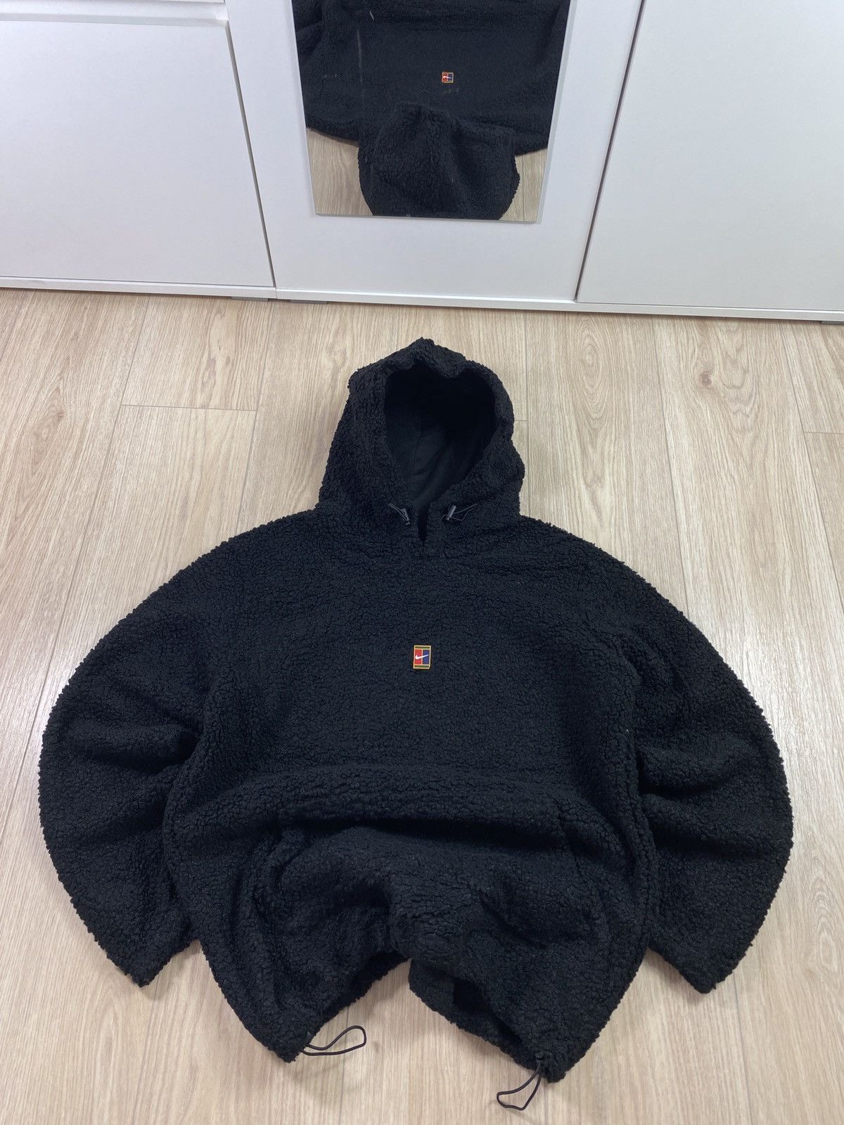 Nike × Vintage Vintage Nike Court Hoodie Center Logo Fleece Hoodie Y2K Boxy Size US M / EU 48-50 / 2 - 1 Thumbnail