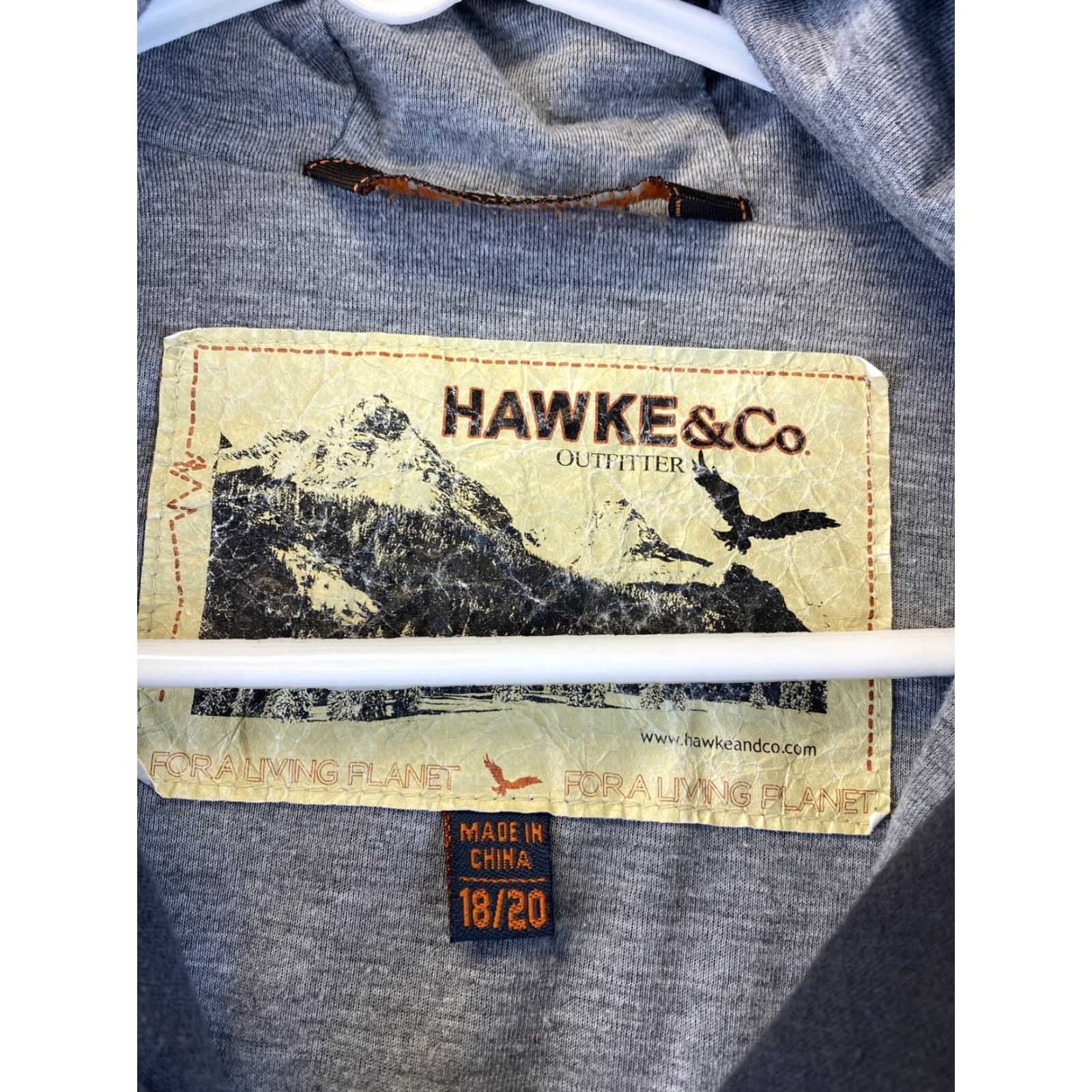 Vintage Hawke And Company Jacket Men Gray Heavy Fleece Zip XL 61-3 18/20 Years Pockets Size US XL / EU 56 / 4 - 3 Thumbnail
