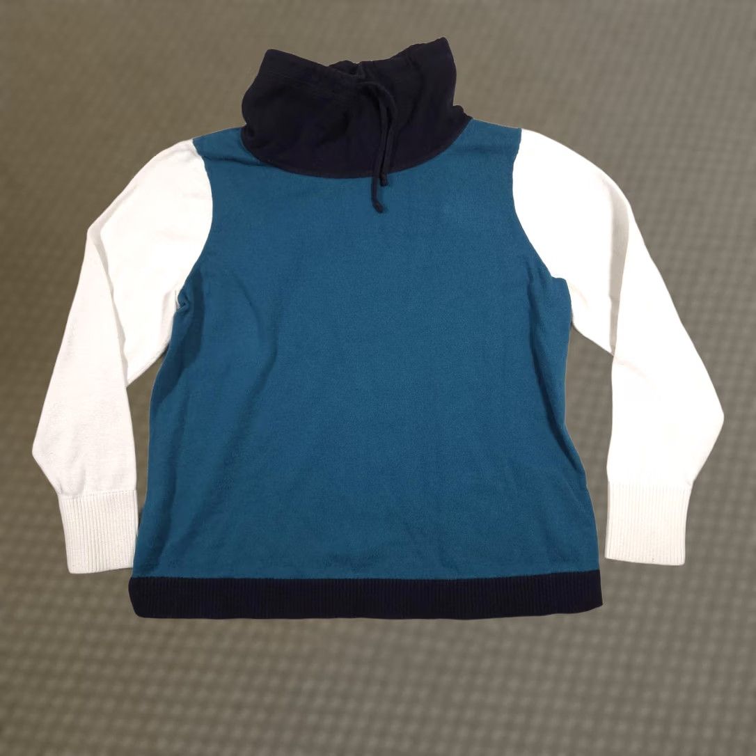 Talbots Talbots Sweater Womens L Multicolor Cowl Neck Drawstring Pullover Colorblock Size L / US 10 / IT 46 - 1 Thumbnail