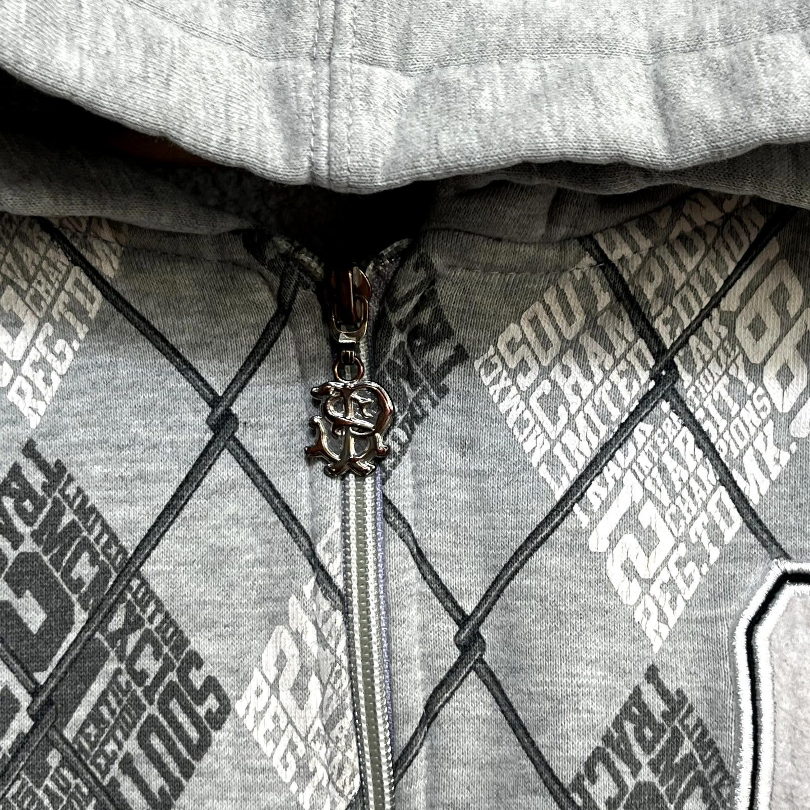 Southpole × Vintage Vintage Y2K South Pole Zip Up Hoodie XL Wire Fencing Print Size US 36 / EU 52 - 5 Thumbnail