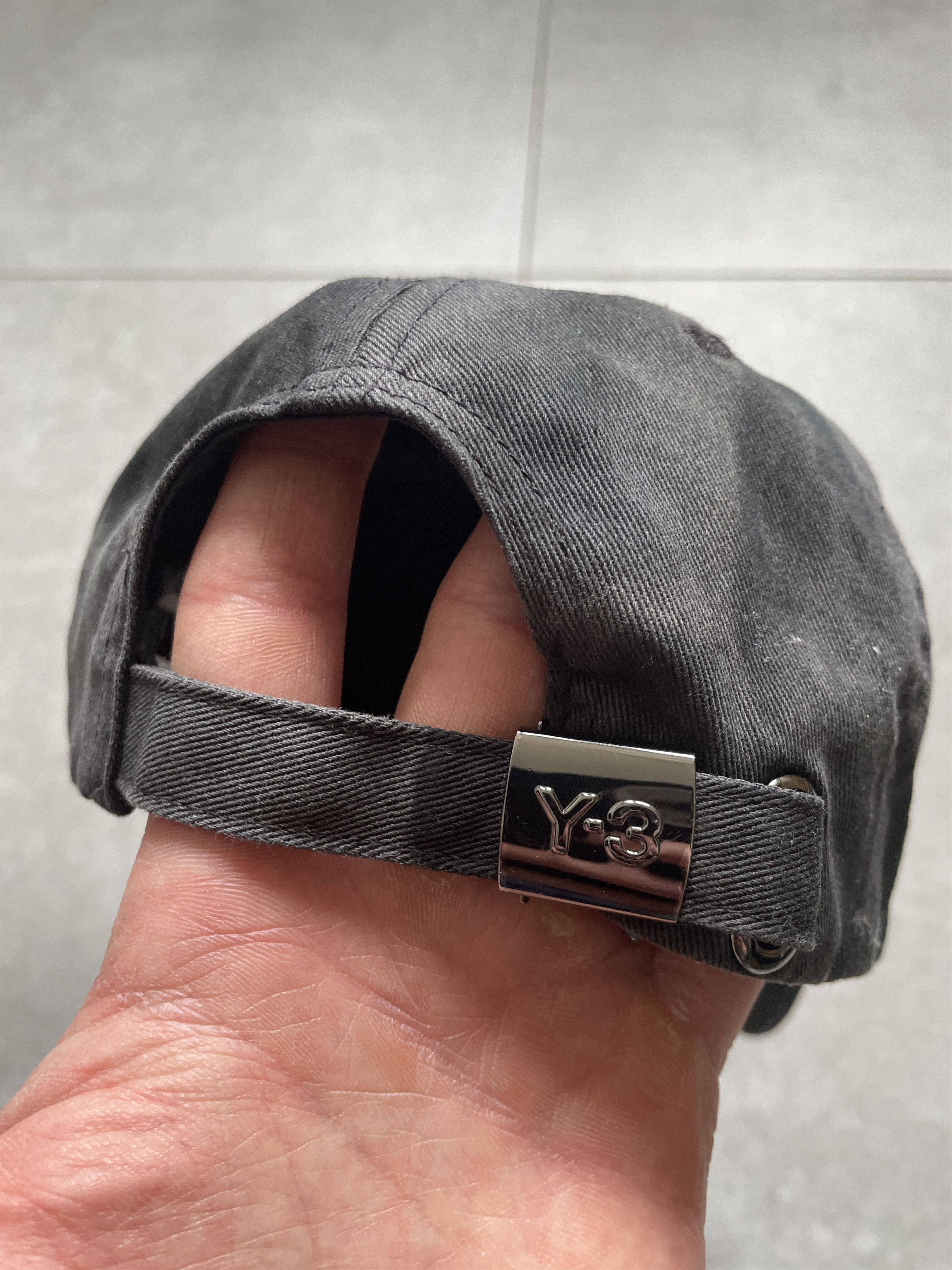 Yohji Yamamoto Y2K ADIDAS X YOHJI YAMAMOTO BLACK DISTRESSED CAP Size ONE SIZE - 6 Thumbnail