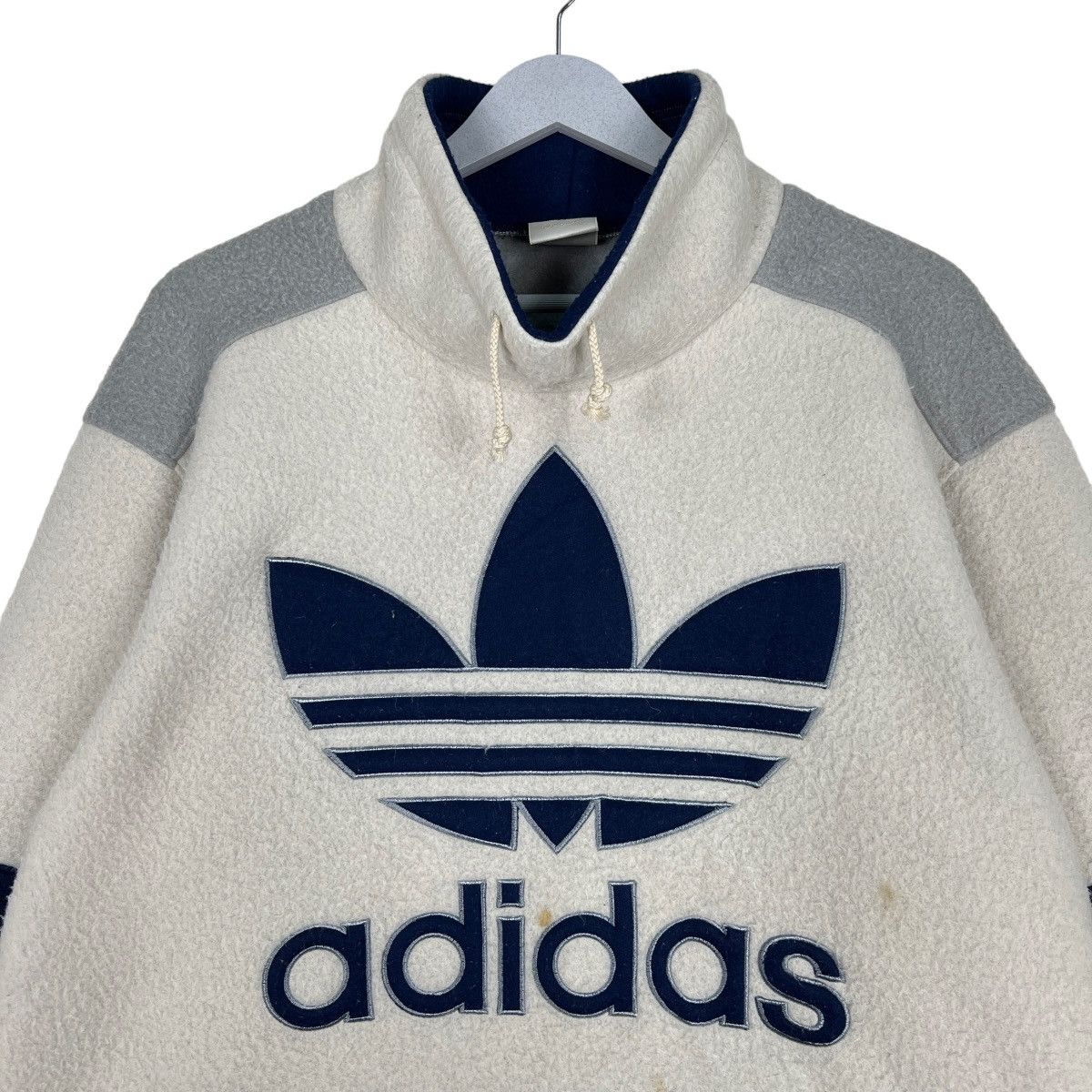 Adidas 🔥 VINTAGE ADIDAS FLEECE BIG LOGO Size US M / EU 48-50 / 2 - 3 Thumbnail