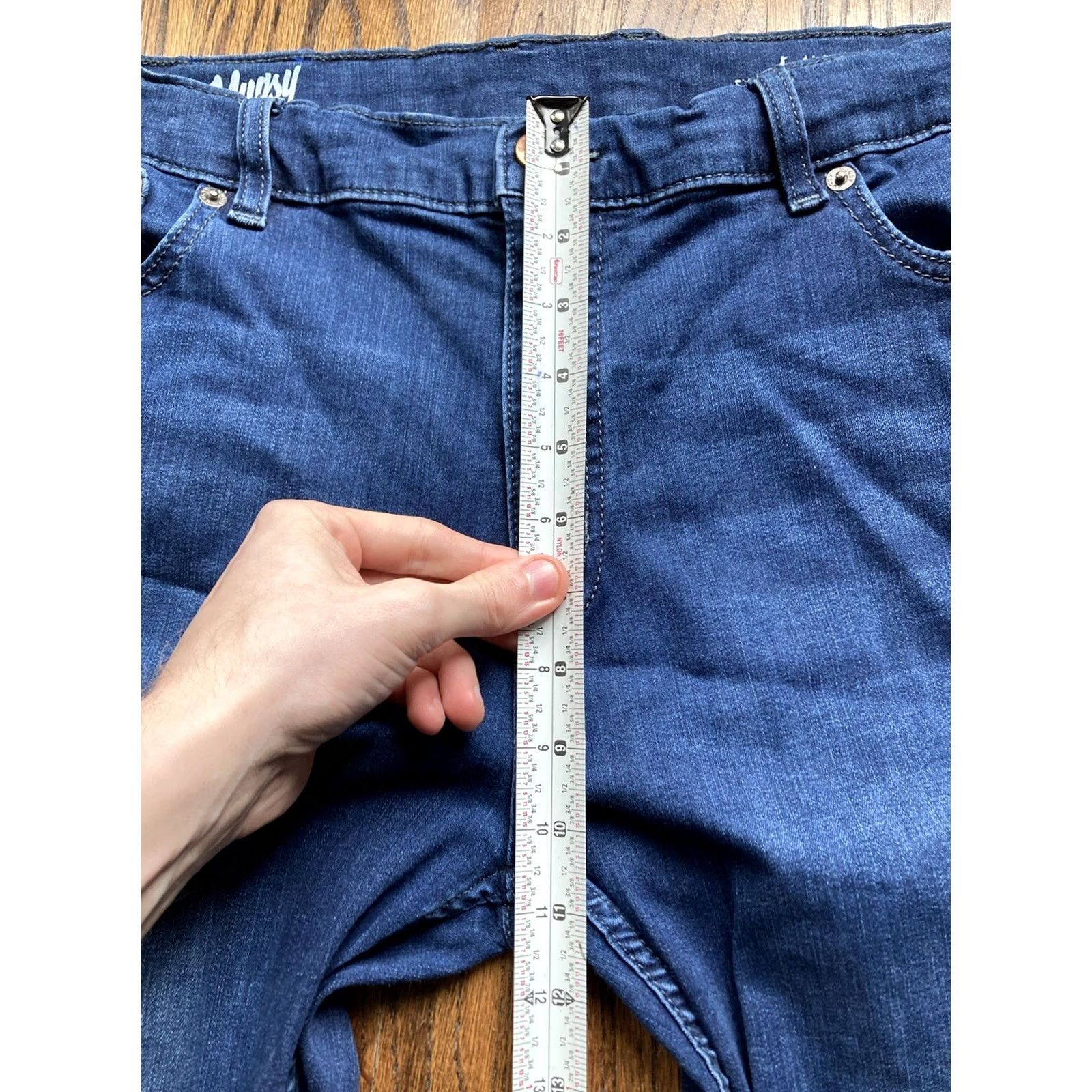 Vintage Mugsy Jeans Jeans Mens 35x29 Straight Denim Medium Blue Stretch 5-Pocket City Preppy Regular Mens Size US 38 / EU 54 - 5 Thumbnail