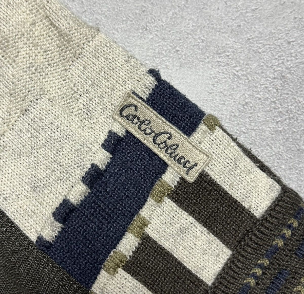 Carlo Colucci Carlo Colucci Vintage Cotton Acrylic V-Neck Knit Cardigan Size US XXL / EU 58 / 5 - 7 Thumbnail