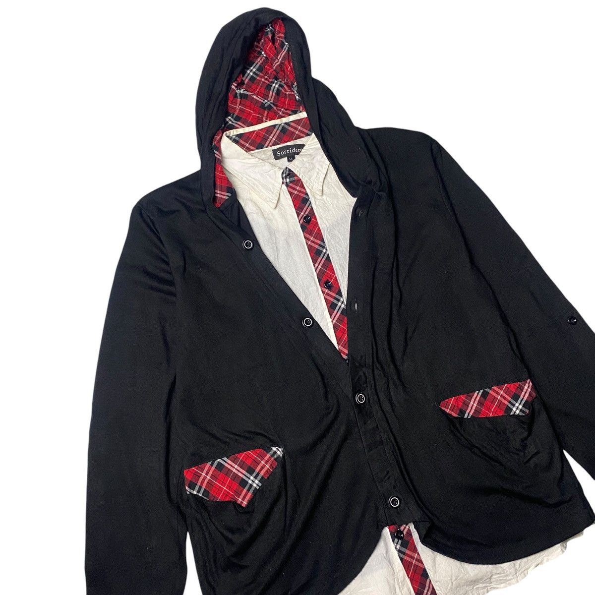 If Six Was Nine 2000's Sorridere Gothic Double Layer Hoodie L/S Size US M / EU 48-50 / 2 - 7 Thumbnail
