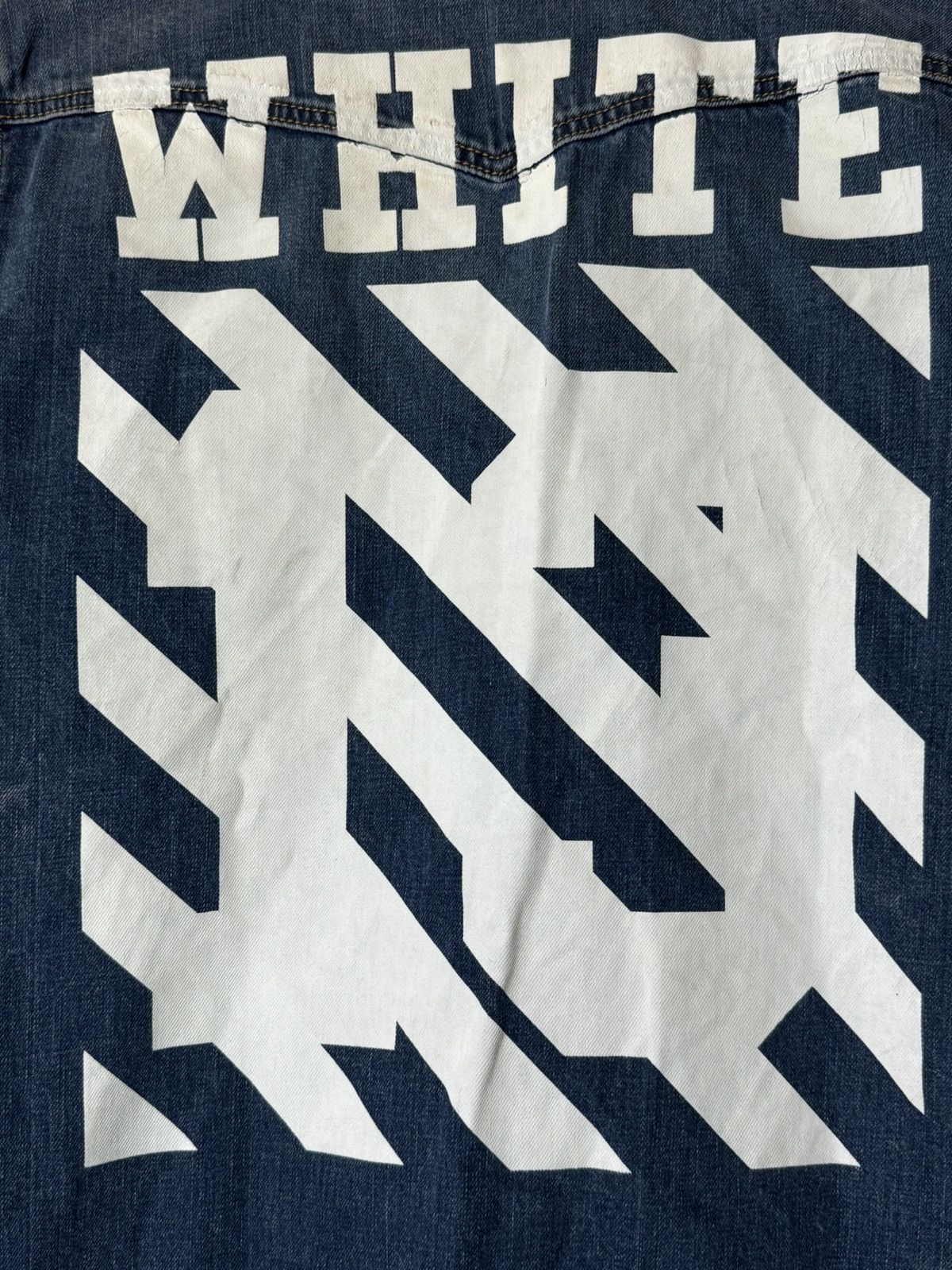 Off-White OFF-WHITE Signature Logo Denim Jacket Size US S / EU 44-46 / 1 - 12 Thumbnail