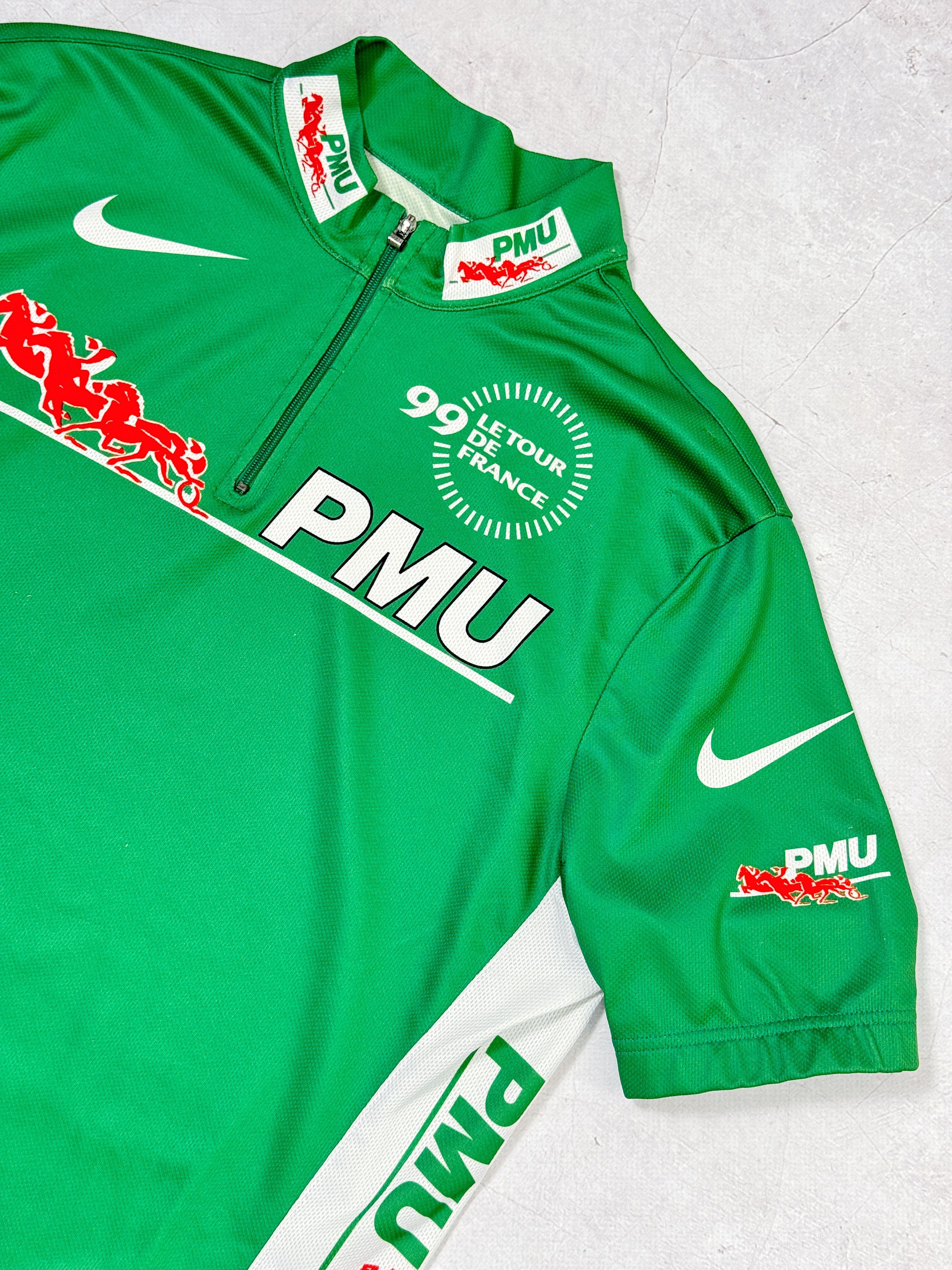 Nike × Vintage Vintage Nike Cycling Jersey Tour de France 1999 PMU Size US L / EU 52-54 / 3 - 10 Thumbnail
