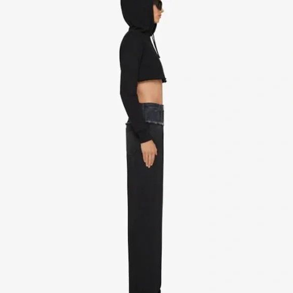 Givenchy Givenchy Black Cropped Hoodie - NEW WITH TAGS Size L / US 10 / IT 46 - 4 Thumbnail