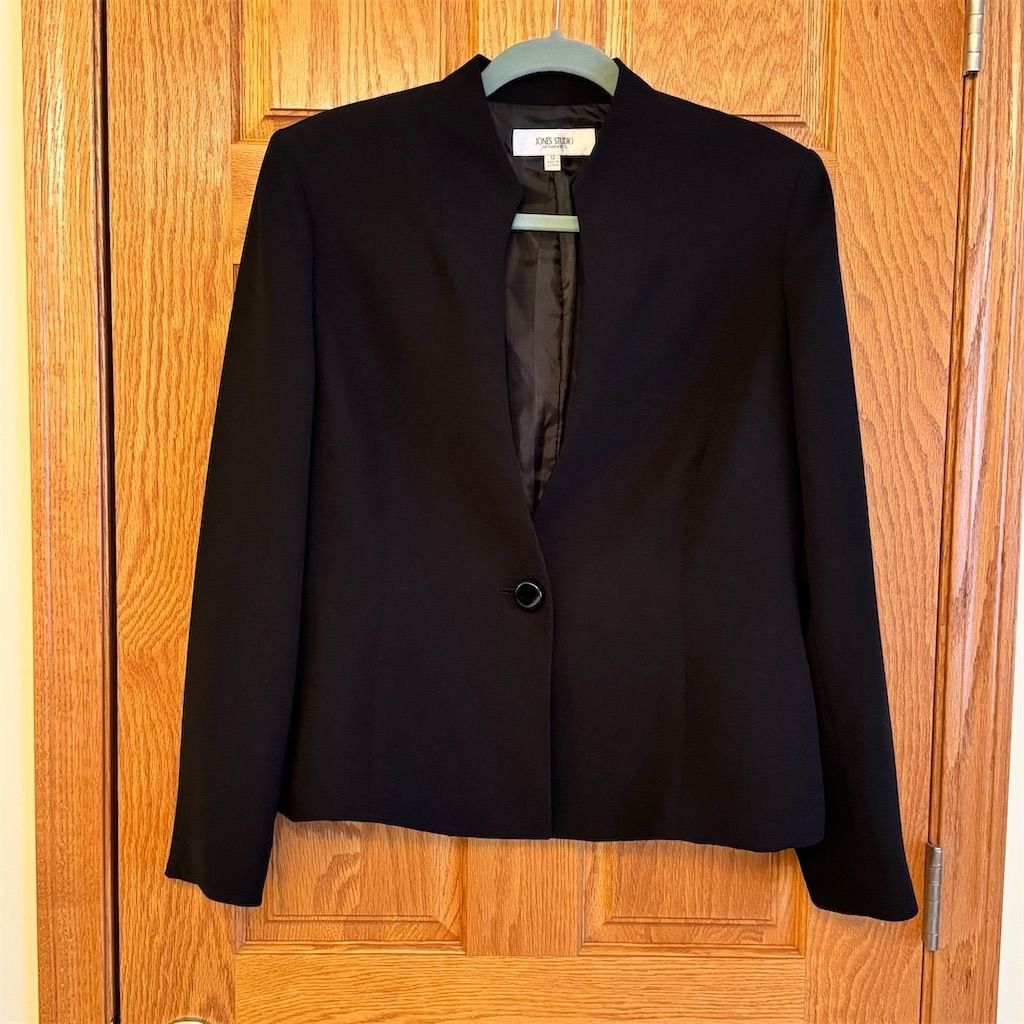 Other Jones Studio Women's Black Blazer Jacket Size 12 Formal Mid Size XL / US 12-14 / IT 48-50 - 1 Thumbnail