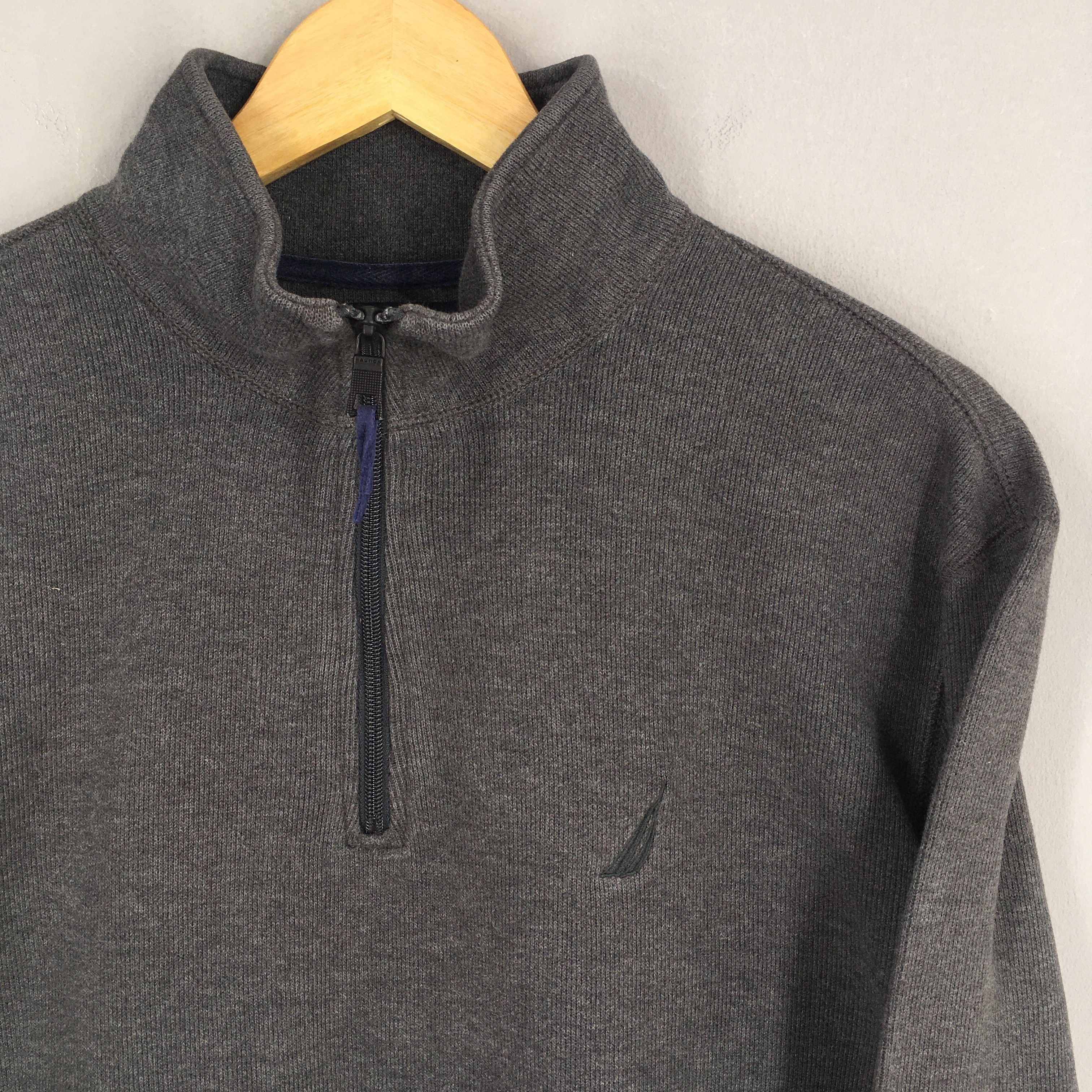 Nautica Vintage 90s Nautica Gray Women Sweatshirt Large Size L / US 10 / IT 46 - 2 Thumbnail