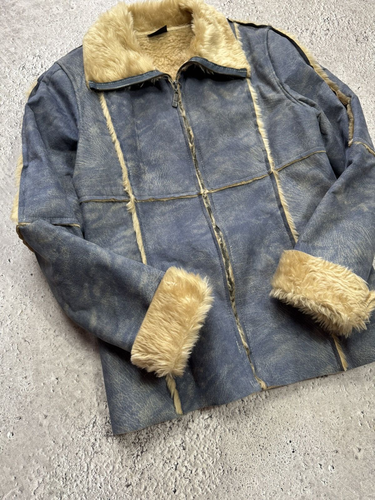 Other Saix Womens Faux Shearling Jacket Fur Lined Zip Coat Size M Size M / US 6-8 / IT 42-44 - 4 Thumbnail