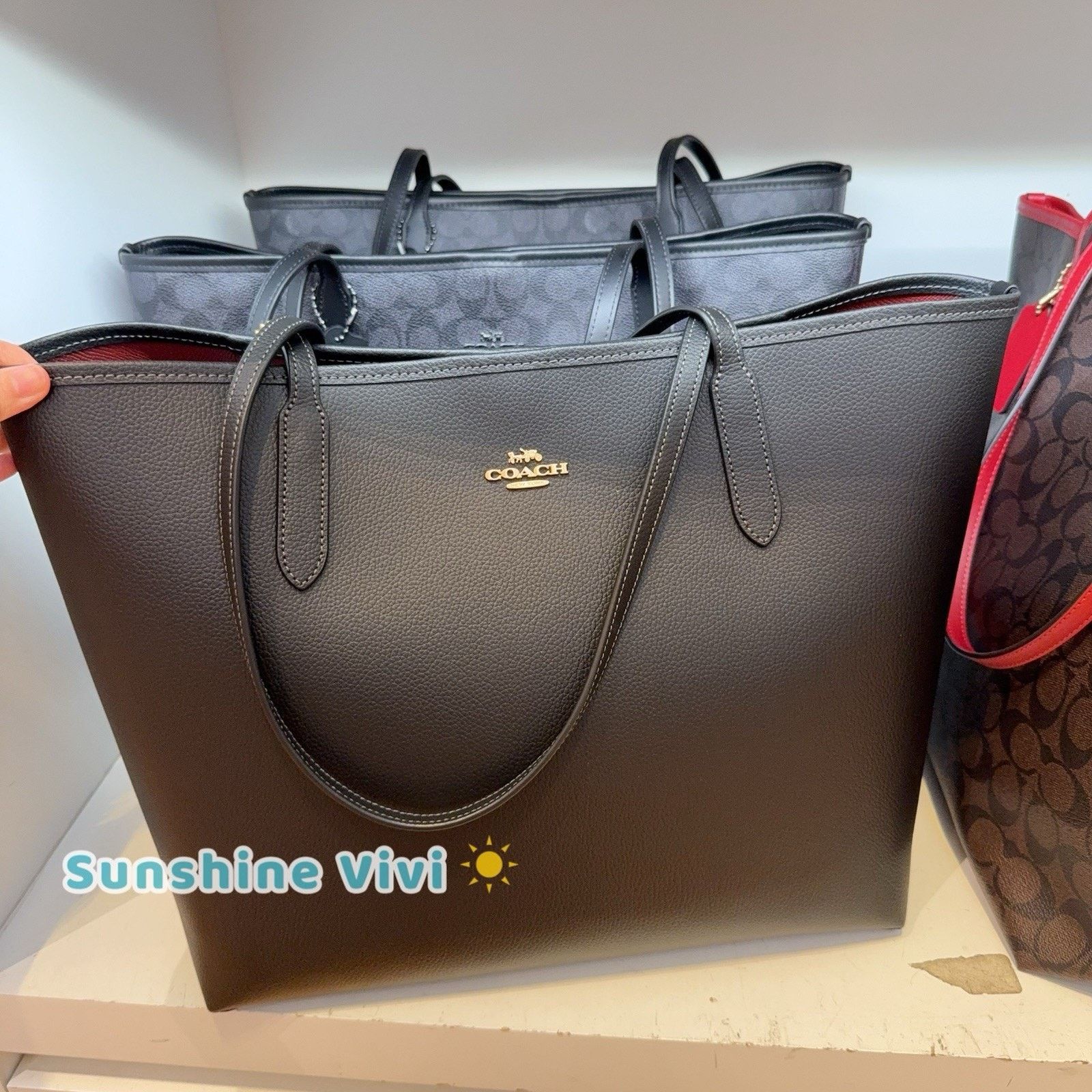 Coach NWT COACH City Tote Bag Double face leather CR111 Gold/Black Size ONE SIZE - 5 Thumbnail