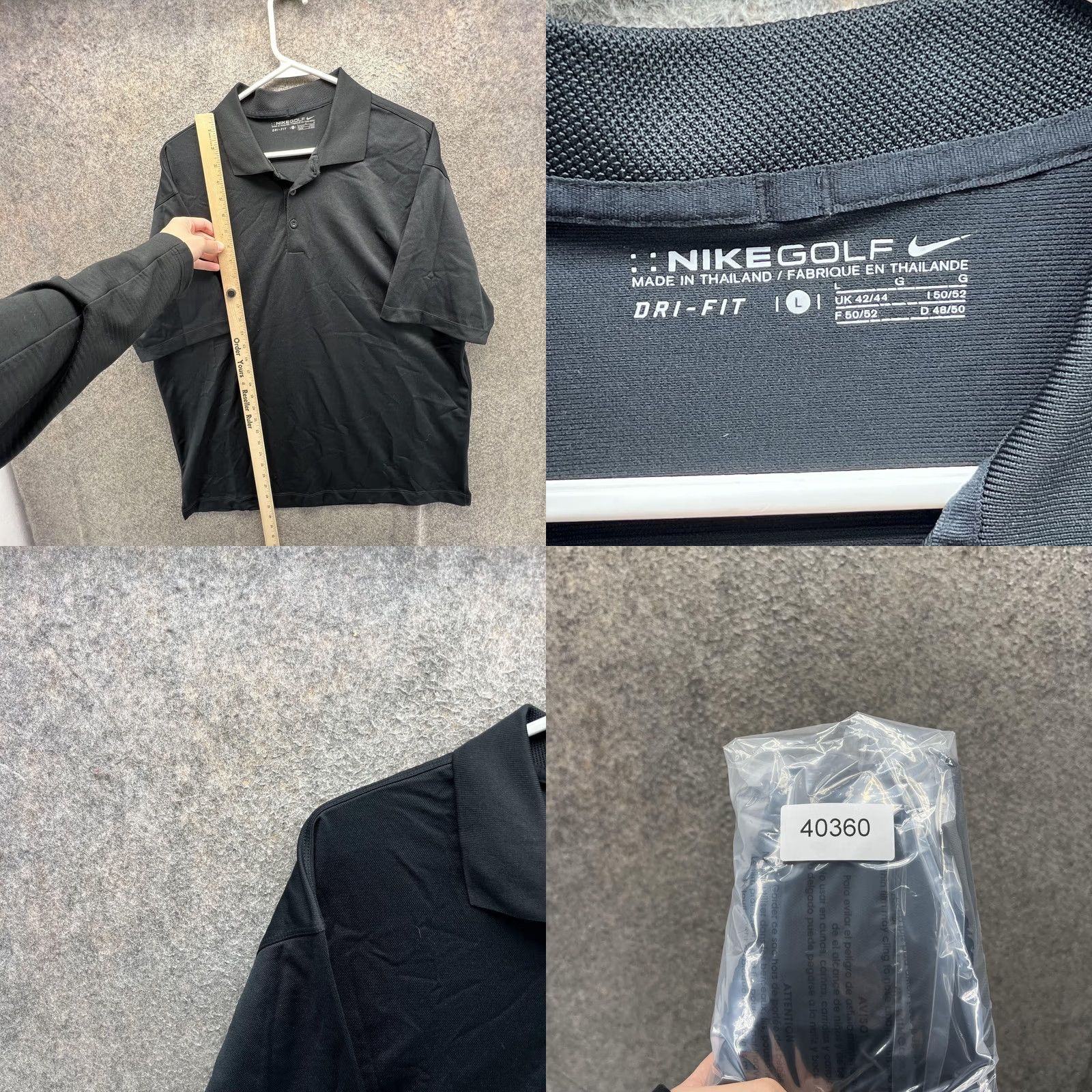Nike Nike Golf Dri-FIT Polo Shirt Mens Large Black Short Sleeve Polo Shirt Mens Large Black Nike Golf Dri-FIT Size US L / EU 52-54 / 3 - 8 Thumbnail