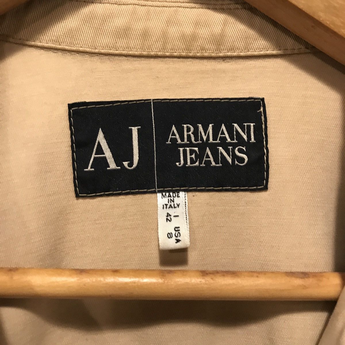 Giorgio Armani Armani jeans jacket beige camel with logo buttons light Size M / US 6-8 / IT 42-44 - 5 Thumbnail