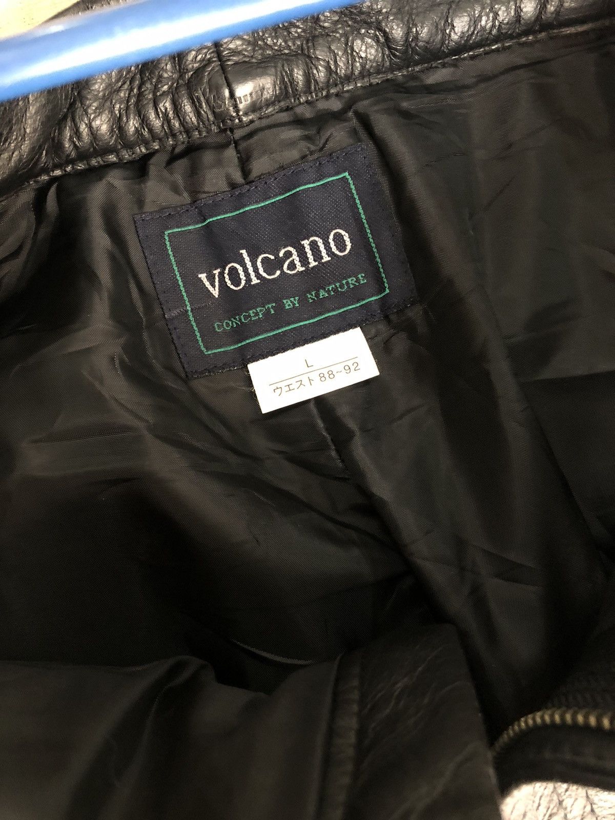 Japanese Brand × Leather VINTAGE SOFT LEATHER PARACHUTE BIKER PANTS VOLCONA Size US 32 / EU 48 - 6 Thumbnail