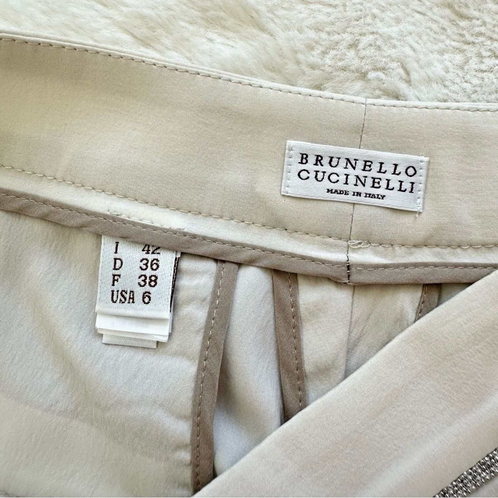 Brunello Cucinelli Brunello Cucinelli women silk capri pants size 6 US Size 28" / US 6 / IT 42 - 3 Thumbnail