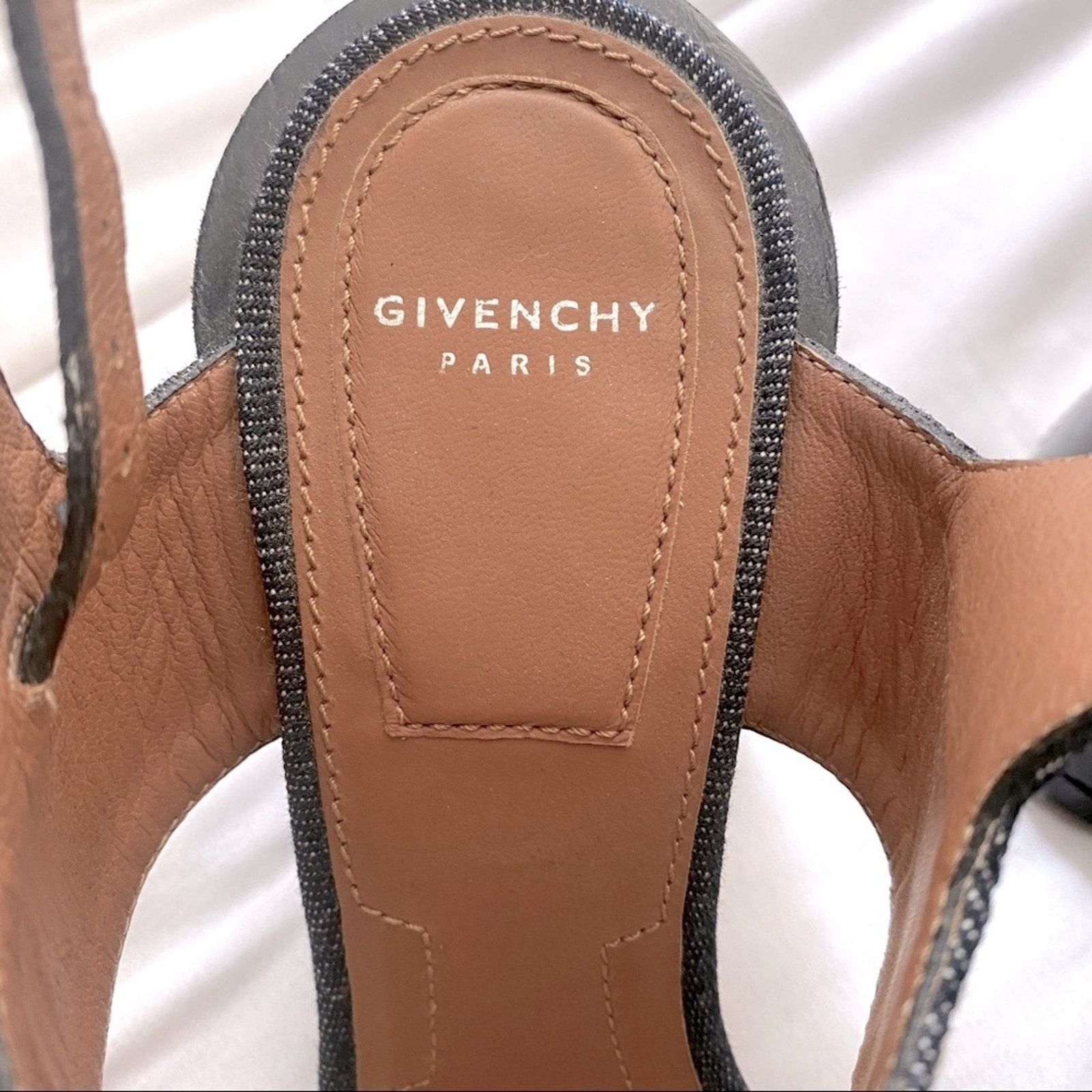 Givenchy RARE GIVENCHY Denim Blue Sandal Star Block Heels | Sz. 36 Size US 5.5 / IT 35.5 - 7 Thumbnail