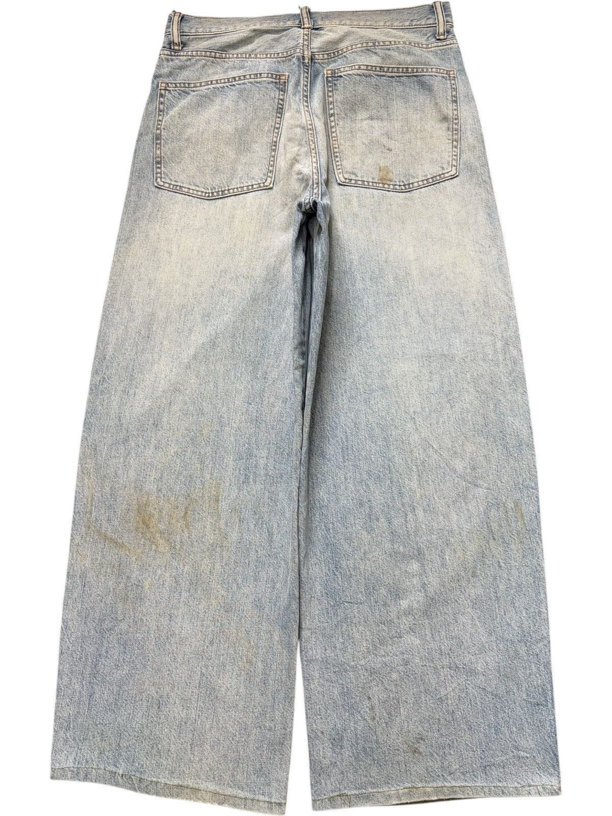 Lemaire × Uniqlo Vintage Uniqlo Lemaire Mud Wash Distress Baggy Jeans Size US 31 - 2 Thumbnail