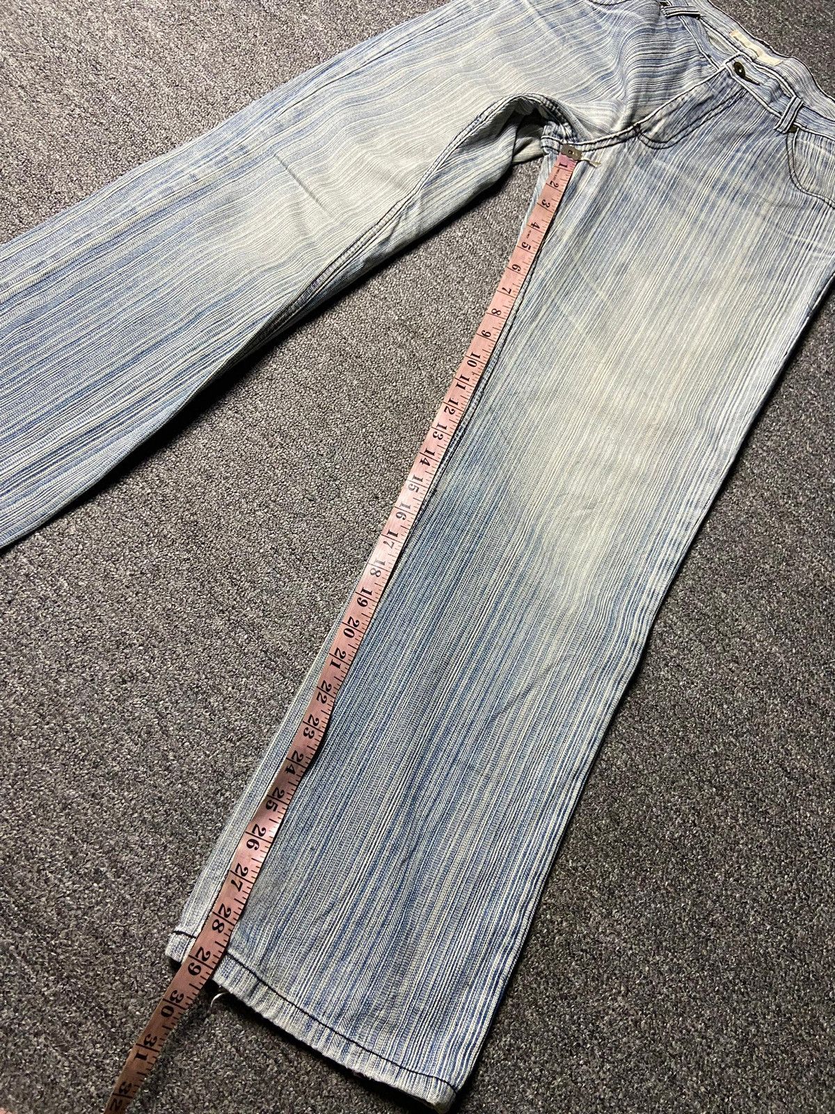 Japanese Brand Burning Violet Hickory Stripe Denim Jeans (162) Size US 31 - 6 Thumbnail