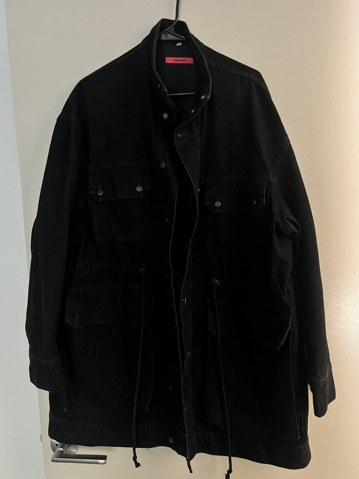 Eckhaus Latta Eckhaus Latta Black Tethered Denim Jacket Size US M / EU 48-50 / 2 - 1 Thumbnail