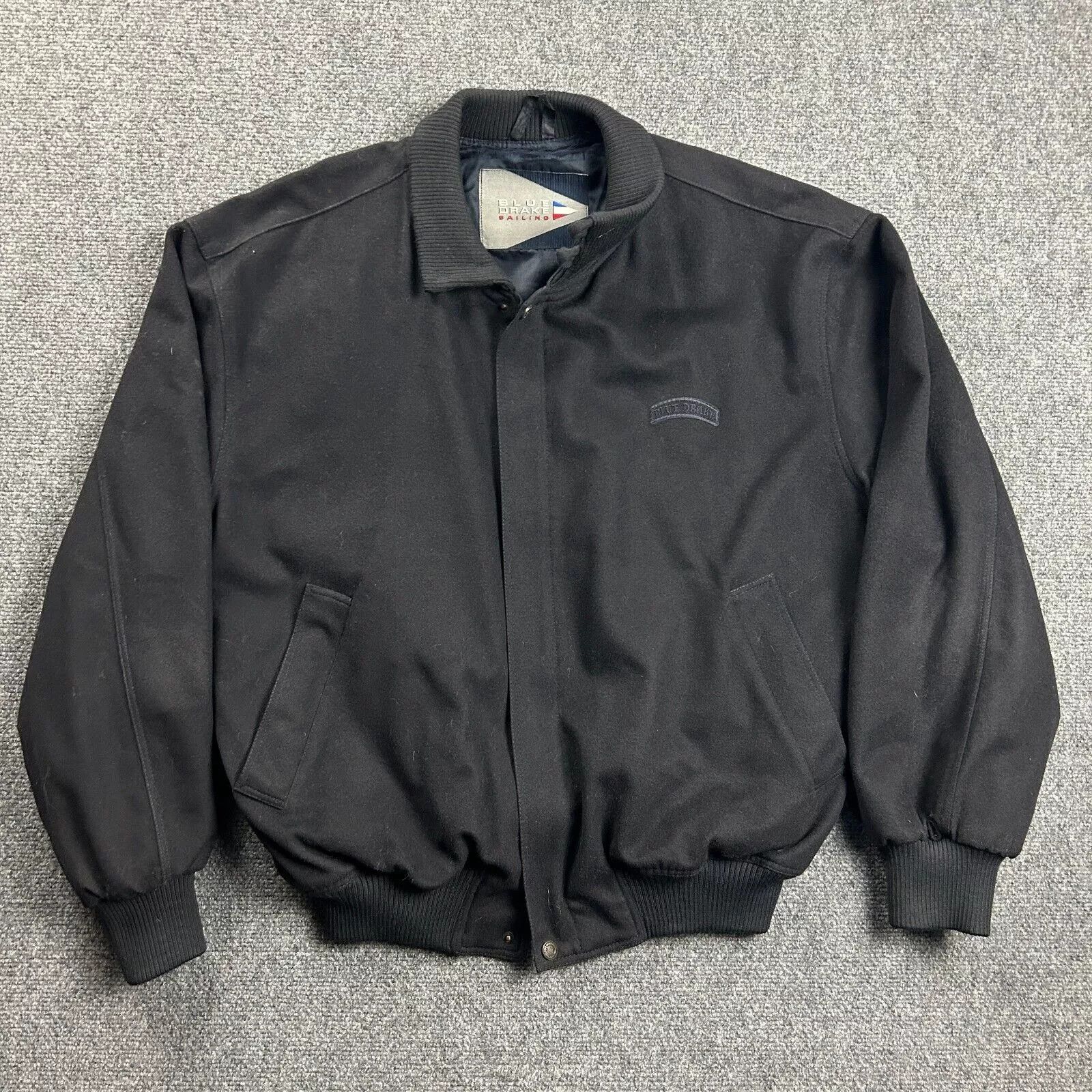 Other Blue Drake Sailing Jacket Mens Large Full Zip Bomber Wool Size US L / EU 52-54 / 3 - 1 Thumbnail