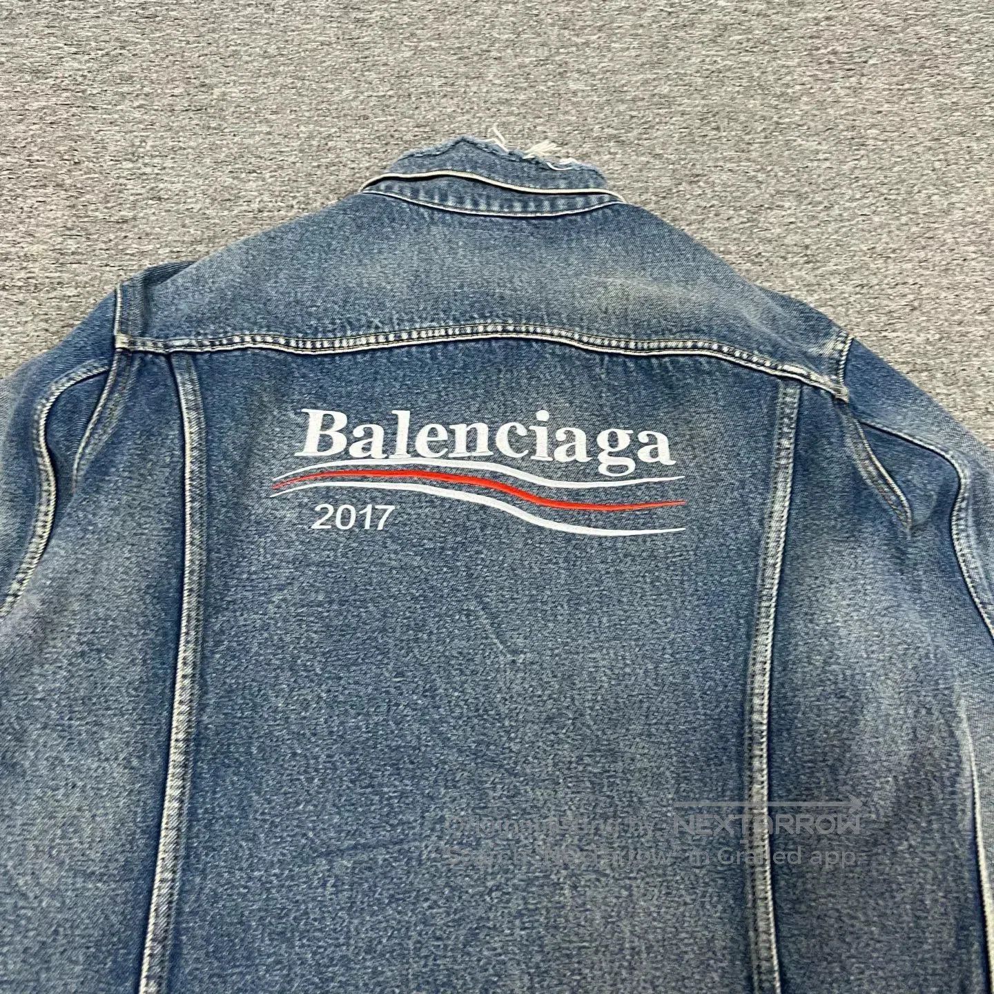Balenciaga Balenciaga Blue Coke Embroidery Denim Jacket. Size US M / EU 48-50 / 2 - 4 Thumbnail