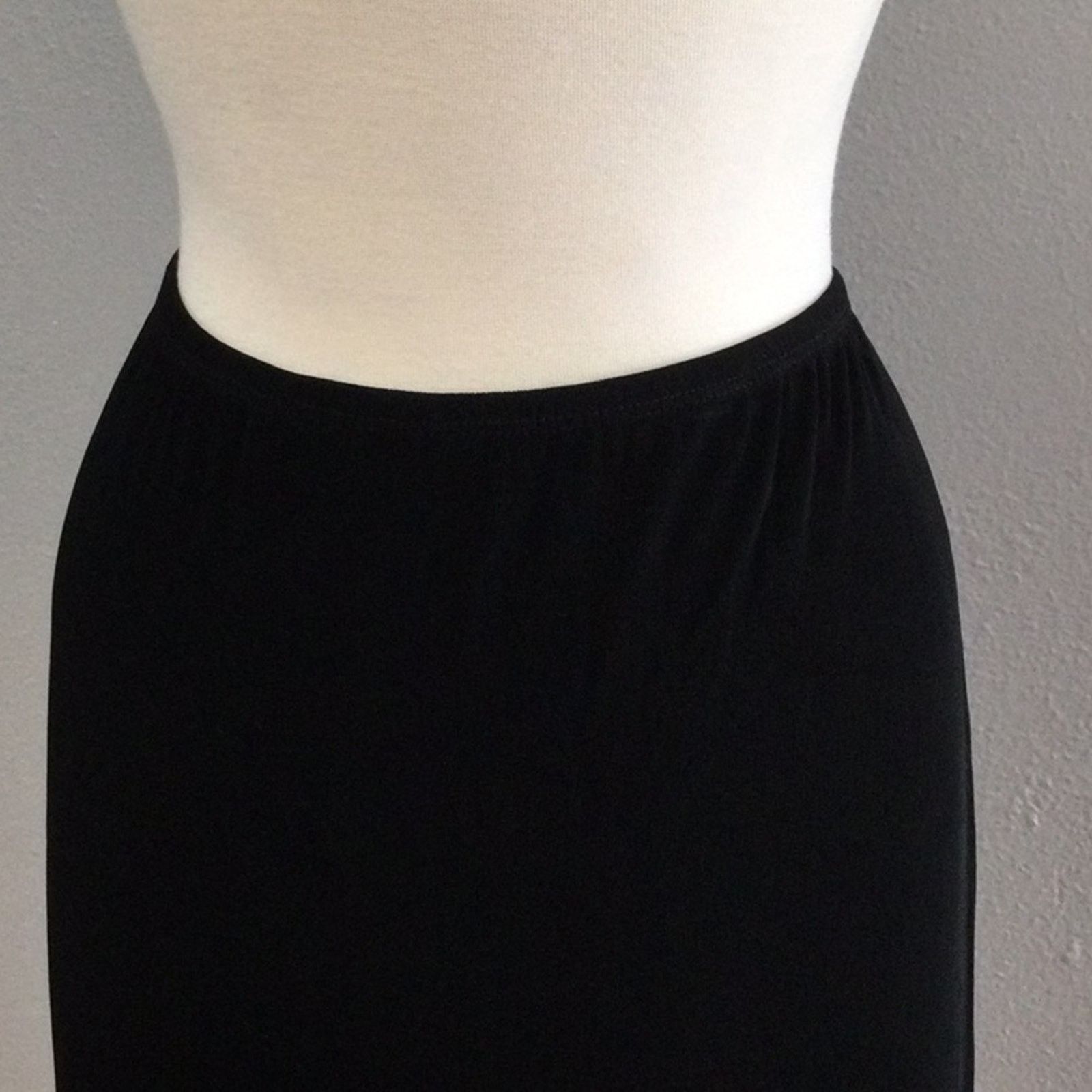 Chicos Chico's Travelers Black Side Split Audrey Skirt 3/XL/16 NWT Size 38" / US 16 / IT 52 - 8 Thumbnail
