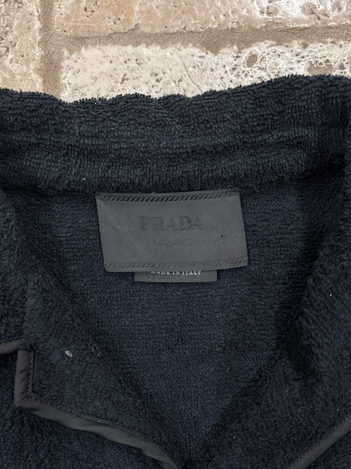 Prada Prada Spugna Terry Towel Dark Navy Bowling Button Up Shirt Size US M / EU 48-50 / 2 - 7 Thumbnail