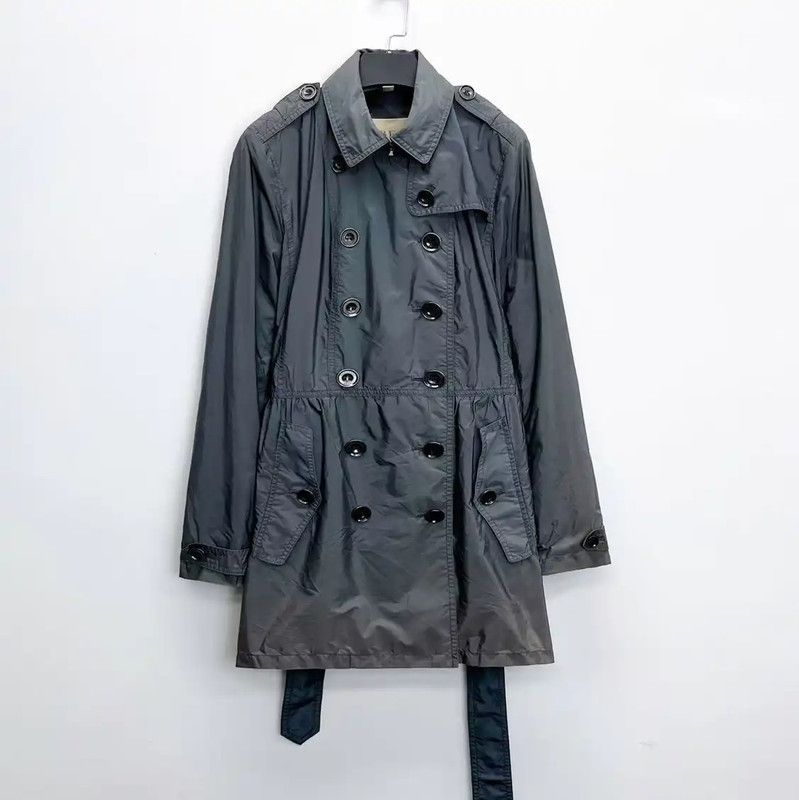 Burberry Burberry Grey Mid-Length Nylon Trench Coat Size M / US 6-8 / IT 42-44 - 1 Thumbnail