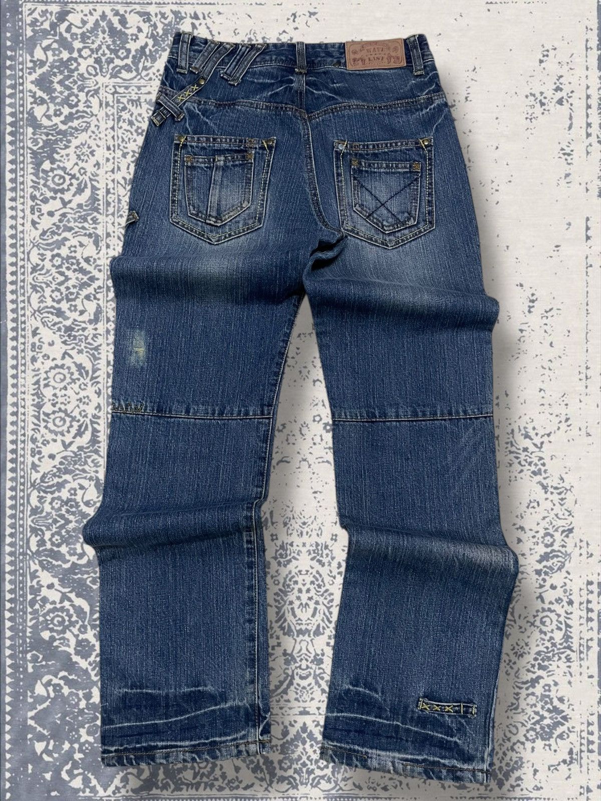 Designer × Japanese Brand × Vintage Vintage 1990s Japan Designer Wavelist Distressed Denim Size US 27 - 8 Thumbnail