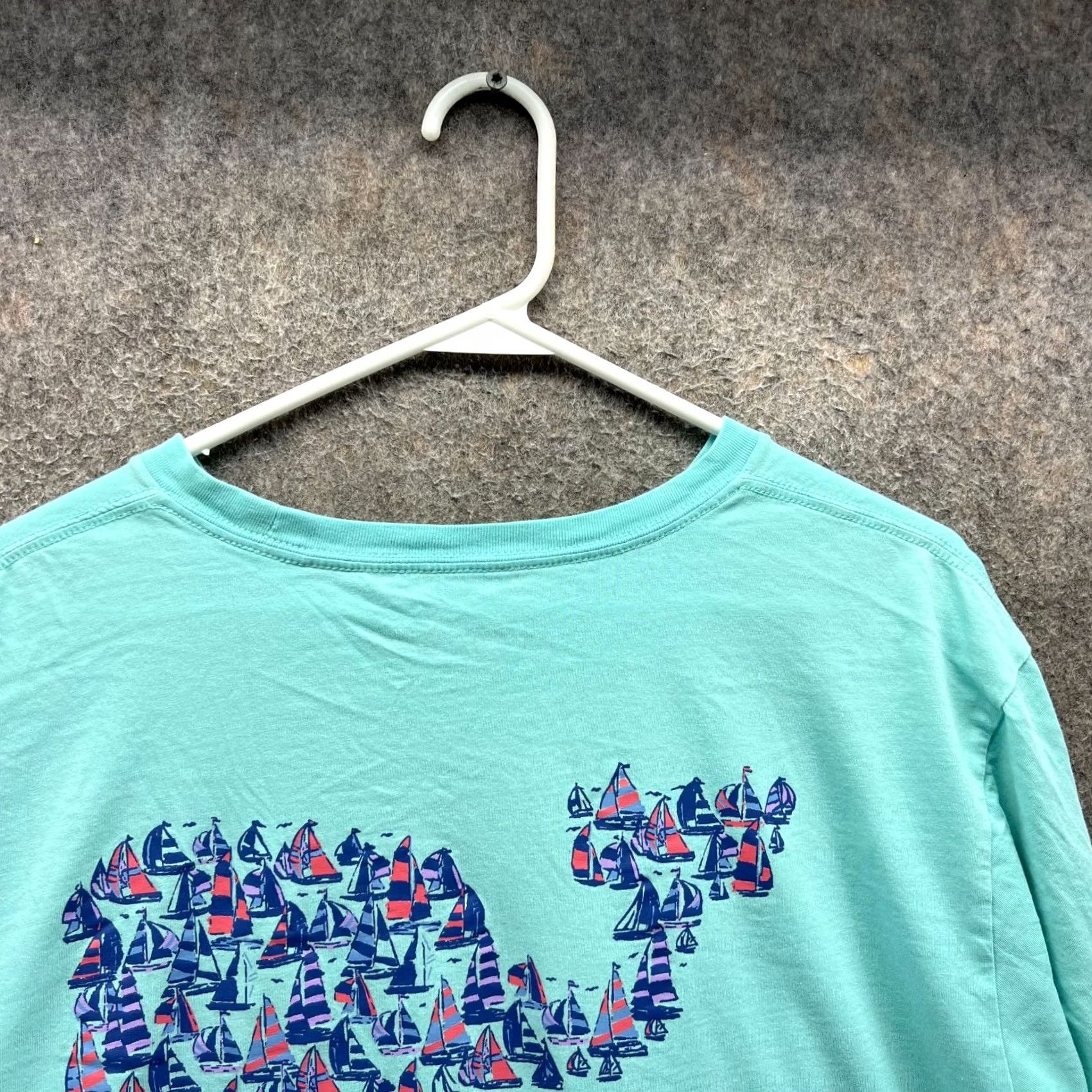Vineyard Vines Vineyard Vines Shirt Men XL Blue Tee Crewneck Whale Sail Boat Pocket T-Shirt Short Sleeve Solid Cotton Logo All Seasons 2020-2029 Mens Size US XL / EU 56 / 4 - 3 Thumbnail