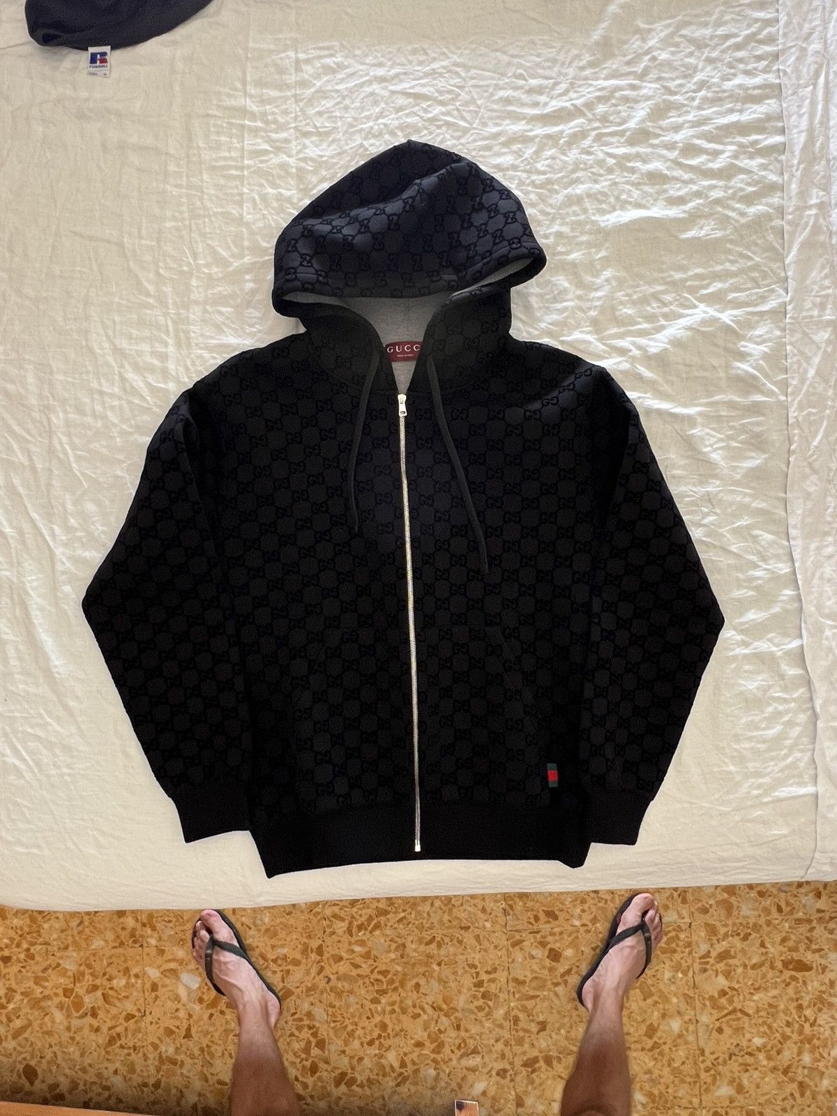 Gucci Deadstock Gucci Printed AllOver Printed Jersey Zipped Hoodie Size US M / EU 48-50 / 2 - 2 Thumbnail