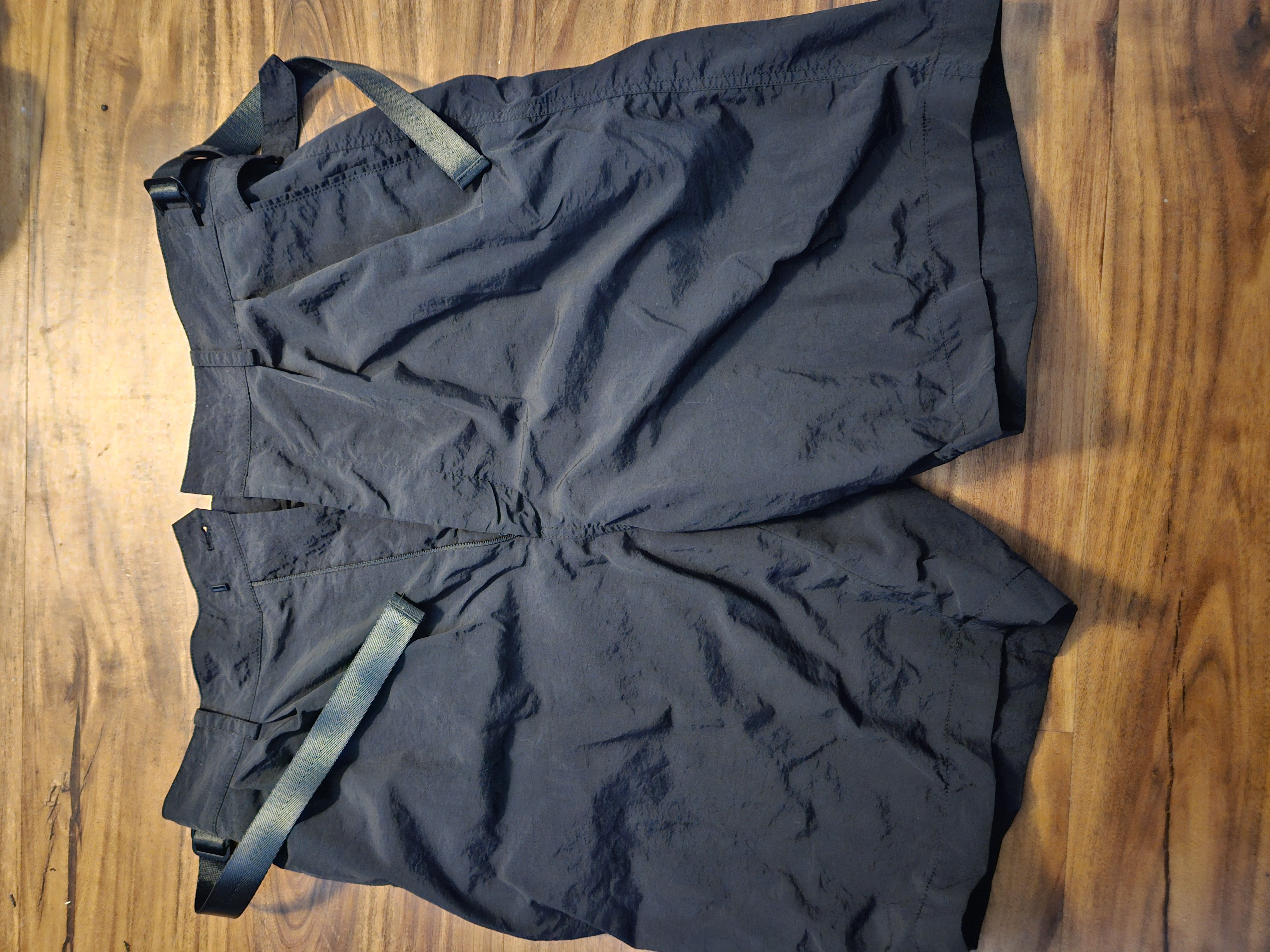 image of Juun J Juun.j Nylon Shorts in Navy Blue, Men's (Size 34)