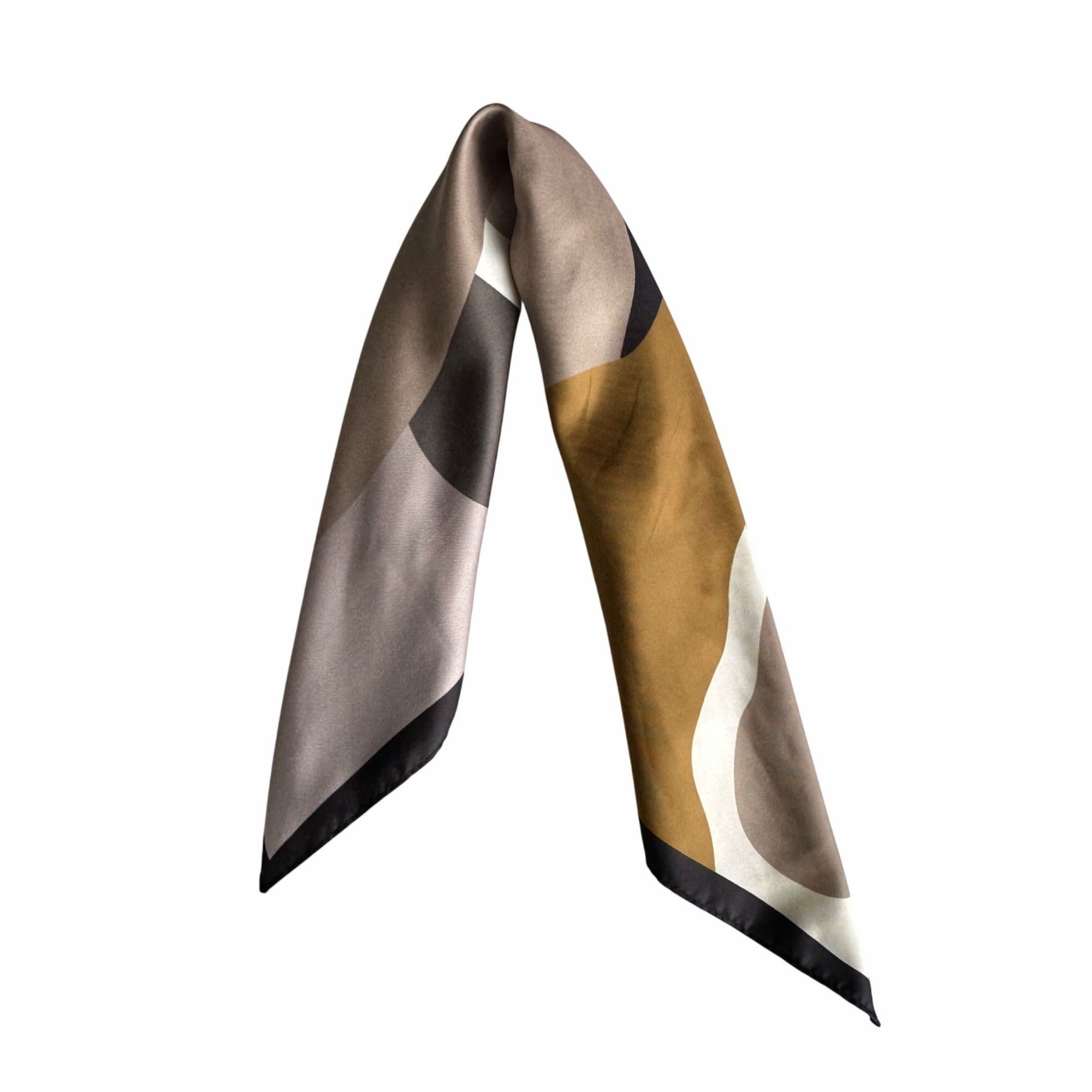 Other ✨ Elegant Bandana Square Scarf Silky Satin Abstract Geometri Size ONE SIZE - 2 Thumbnail