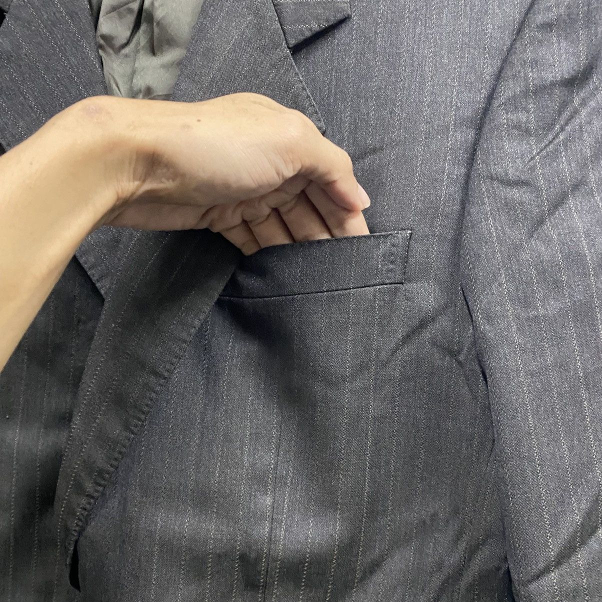 Givenchy Vintage Givenchy Monsieur Pinstripe Blazer Jacket 38R-40R Size 38R - 11 Thumbnail