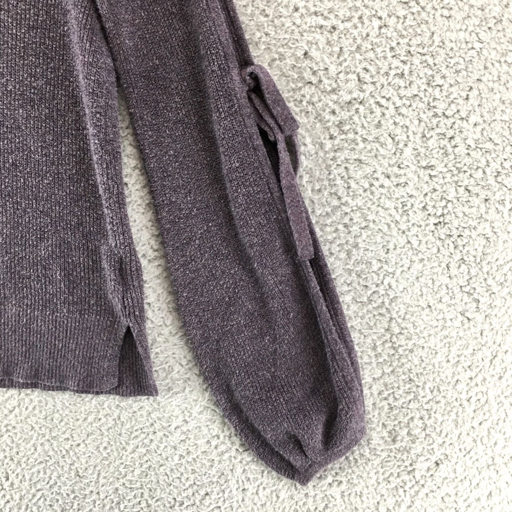 American Eagle Outfitters American Eagle Outfitters Sweater Shirt Womens S Purple Cotton Blend Knit Open Sleeve Crew Neck Pullover Classic Knit Size S / US 4 / IT 40 - 3 Thumbnail
