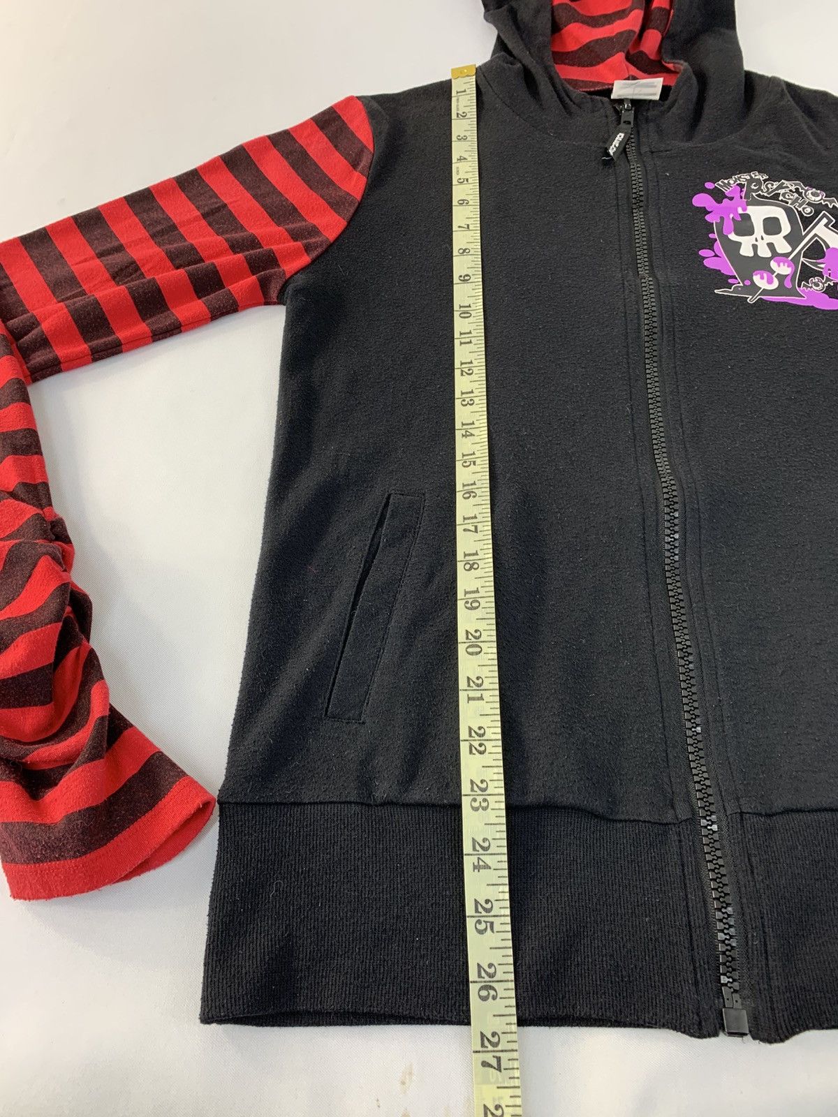 Japanese Brand Superlover Japan Gothic Big Logo Striped Hooded Full Zip Size M / US 6-8 / IT 42-44 - 10 Thumbnail