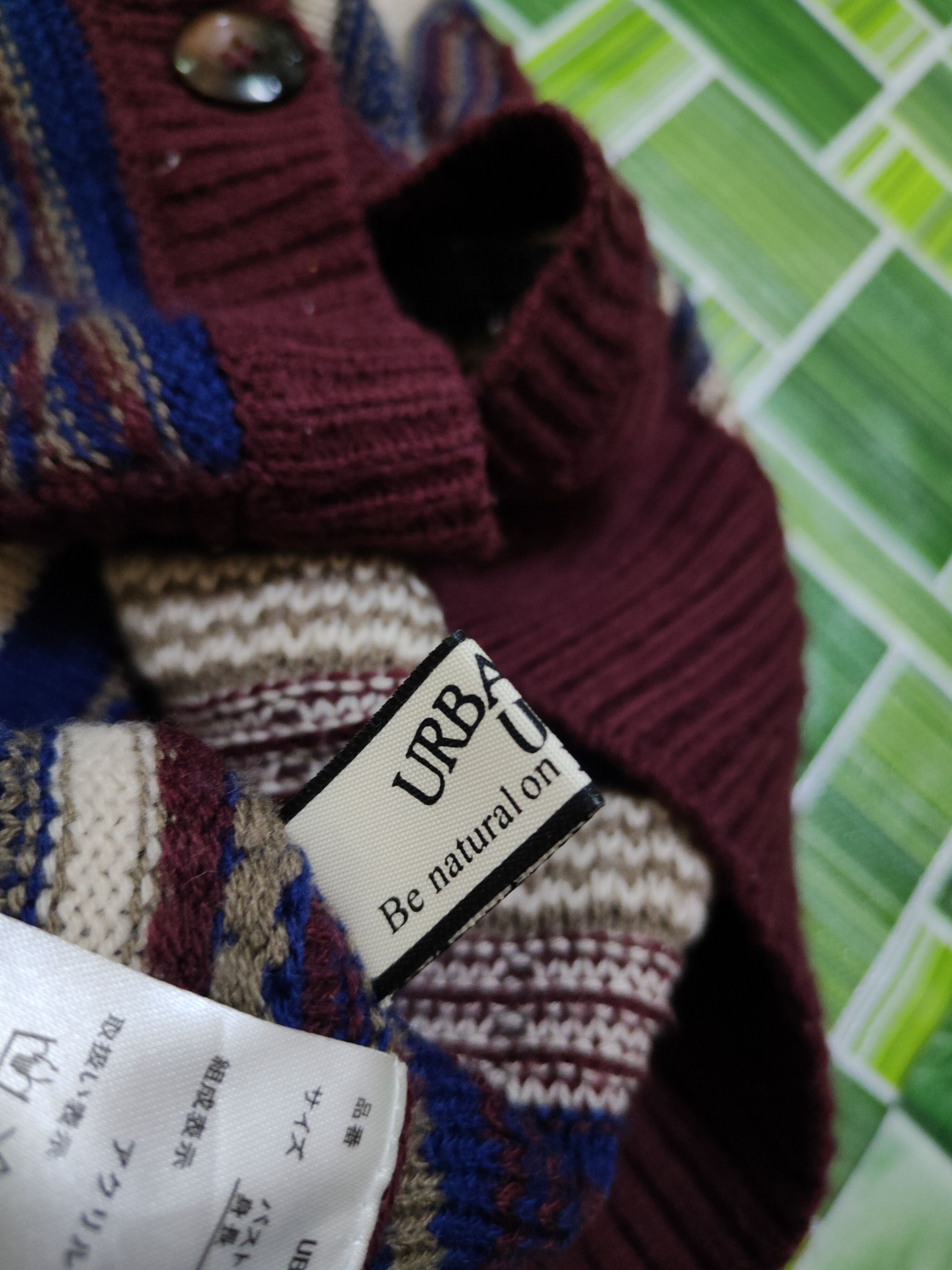 Japanese Brand Urbanity UB Dark Purple Stripes Knitwear like coogi #S1600 Size US M / EU 48-50 / 2 - 10 Thumbnail